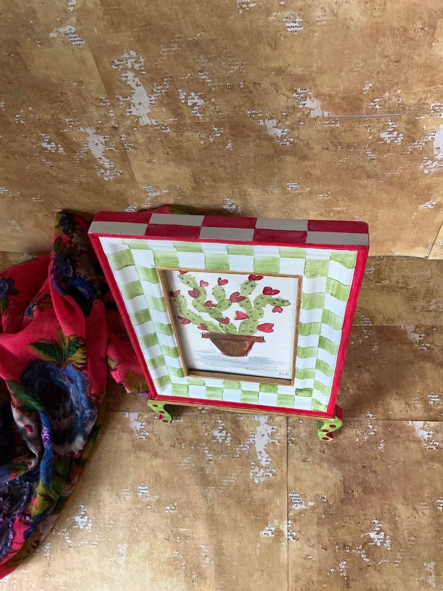 Cindy Lou Frame with Potted Heart Art