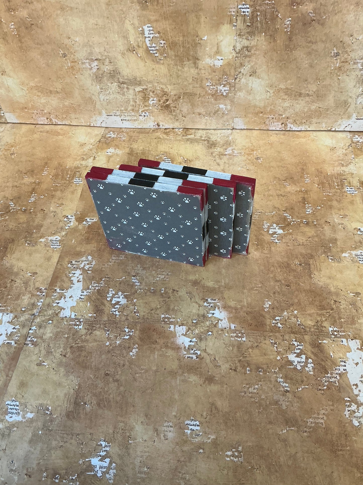 Checkered Coasters With Box