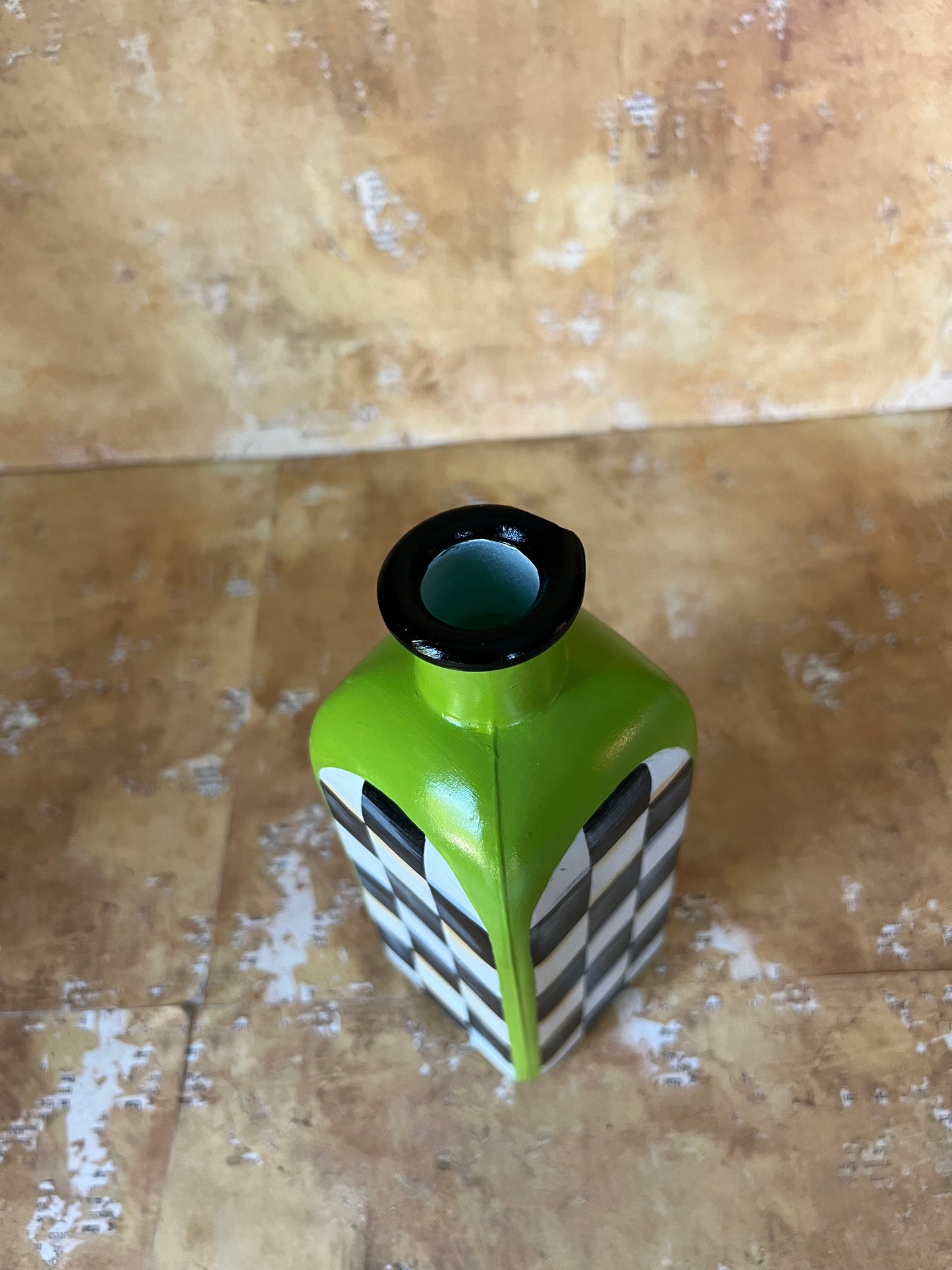 Citrus Green Accented Vase