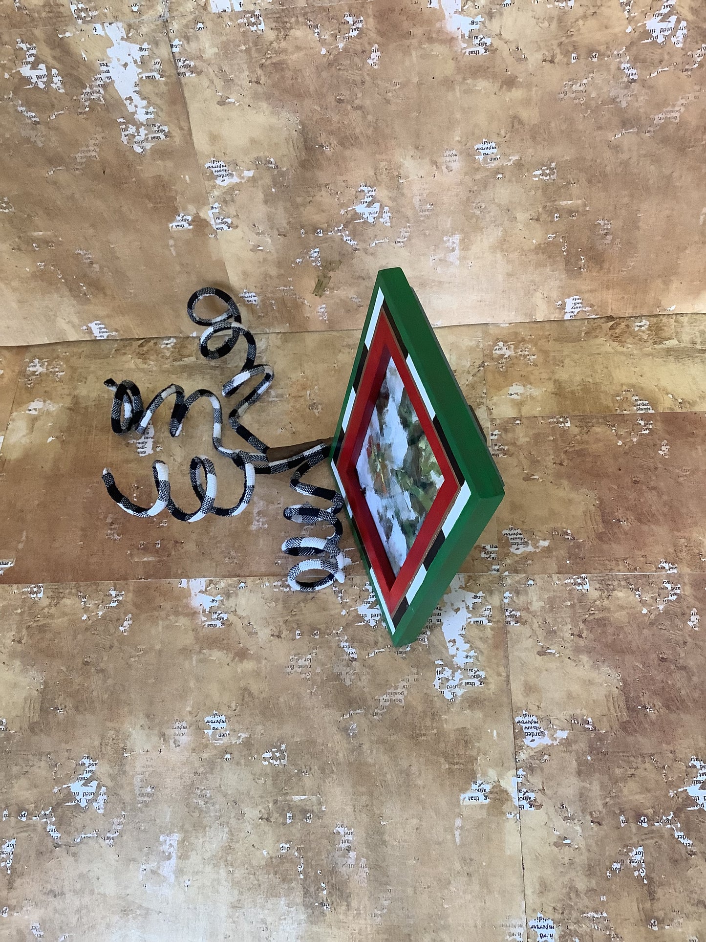 Frame with Red and Green Trim