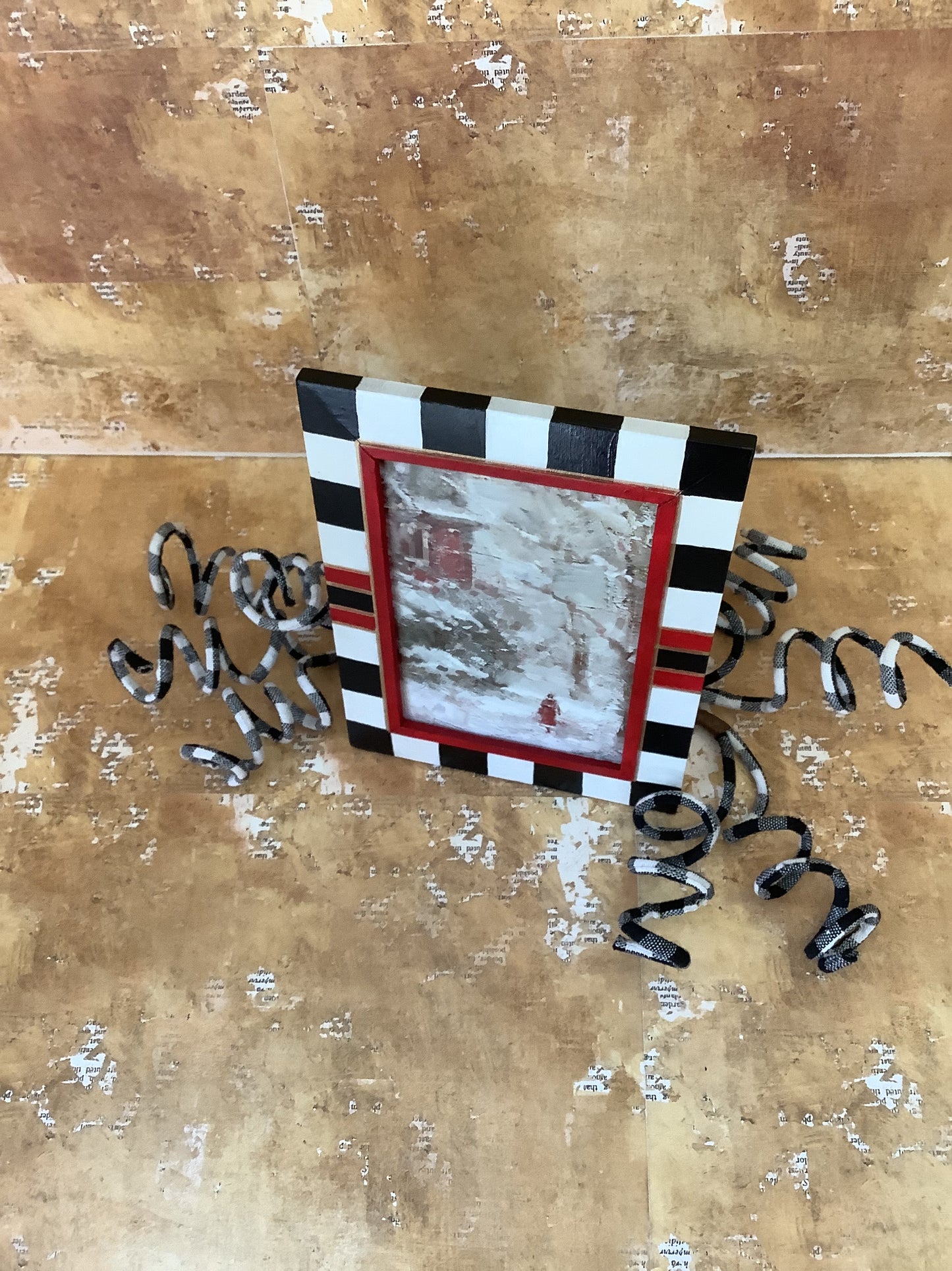 Red and Black Checkered Frame