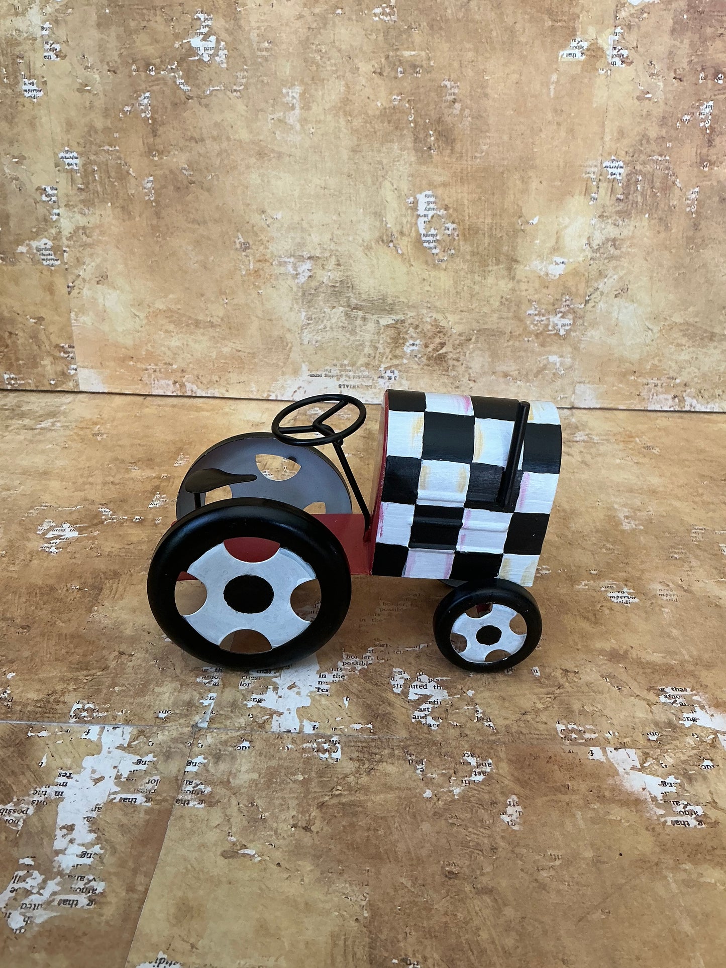 Metal Tractor Figurine