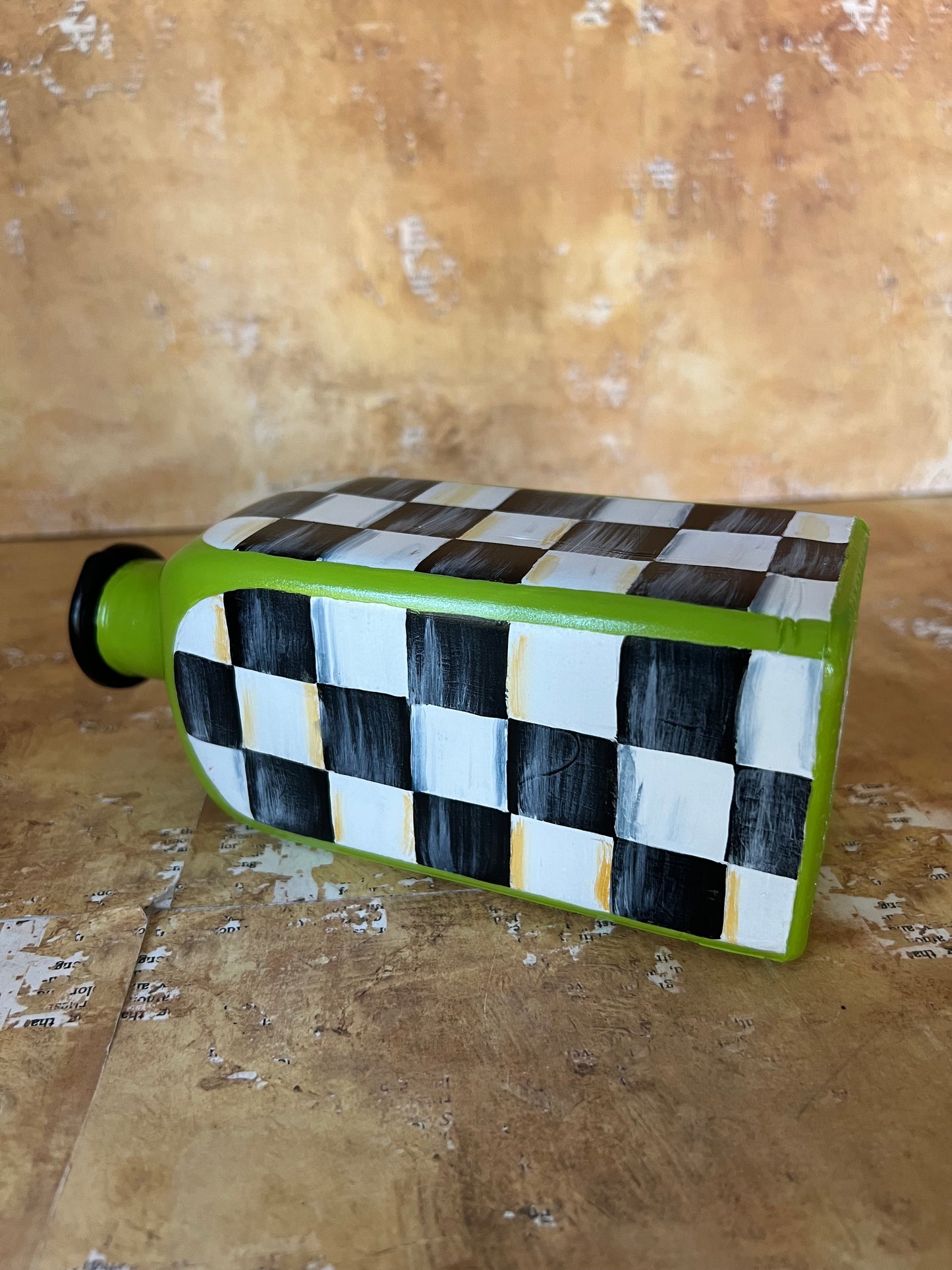 Citrus Green Accented Vase