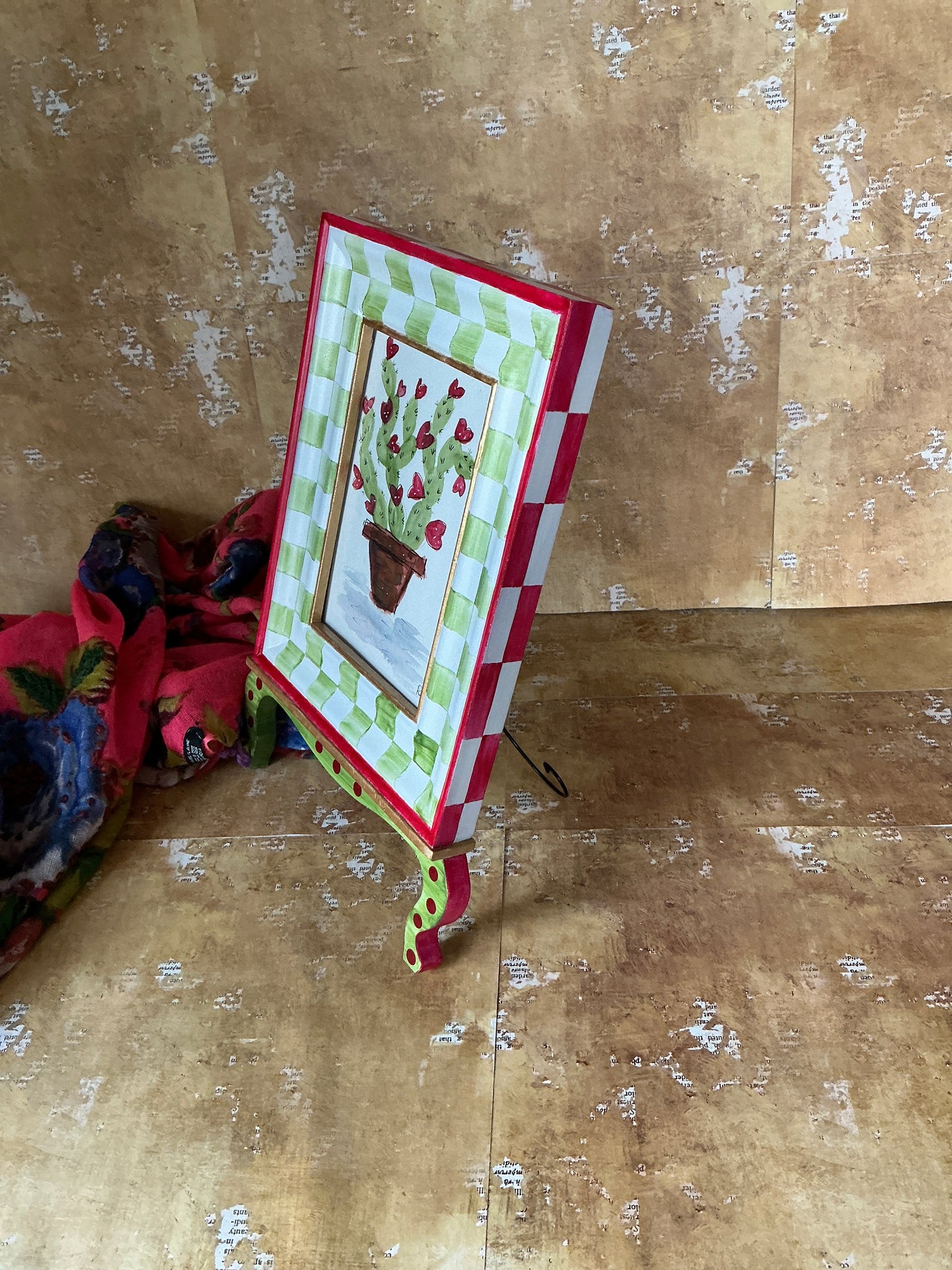 Cindy Lou Frame with Potted Heart Art