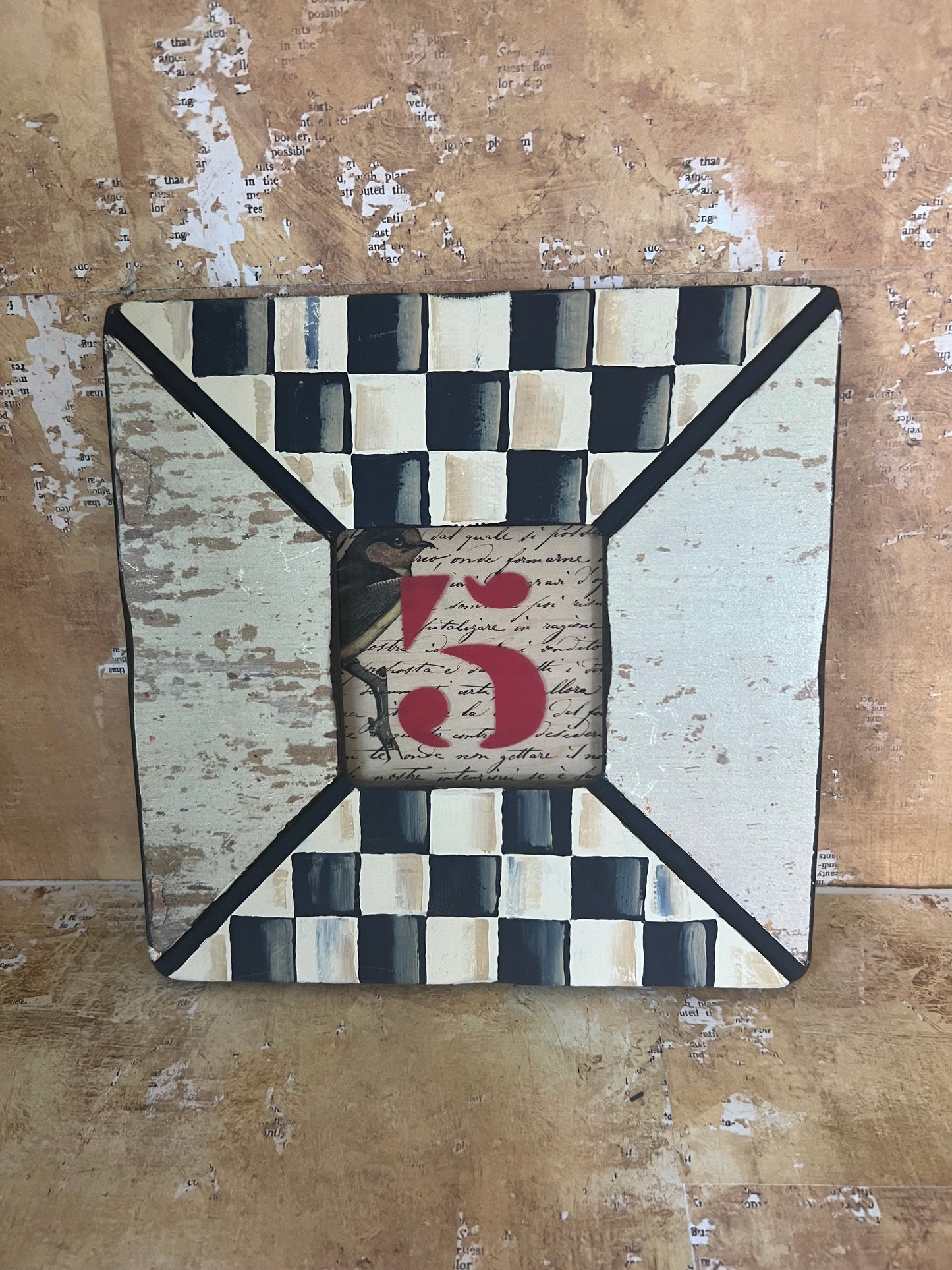 Rustic wood frame or plaque
