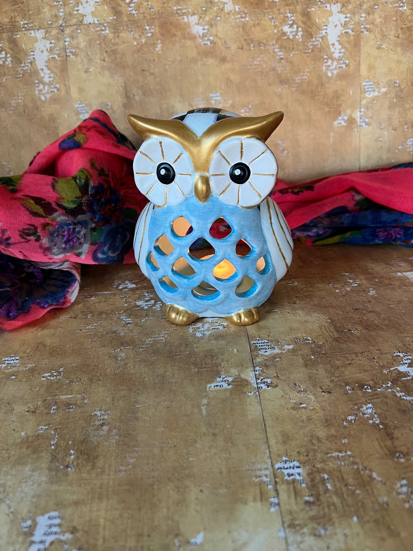 Glowing Ceramic Owl