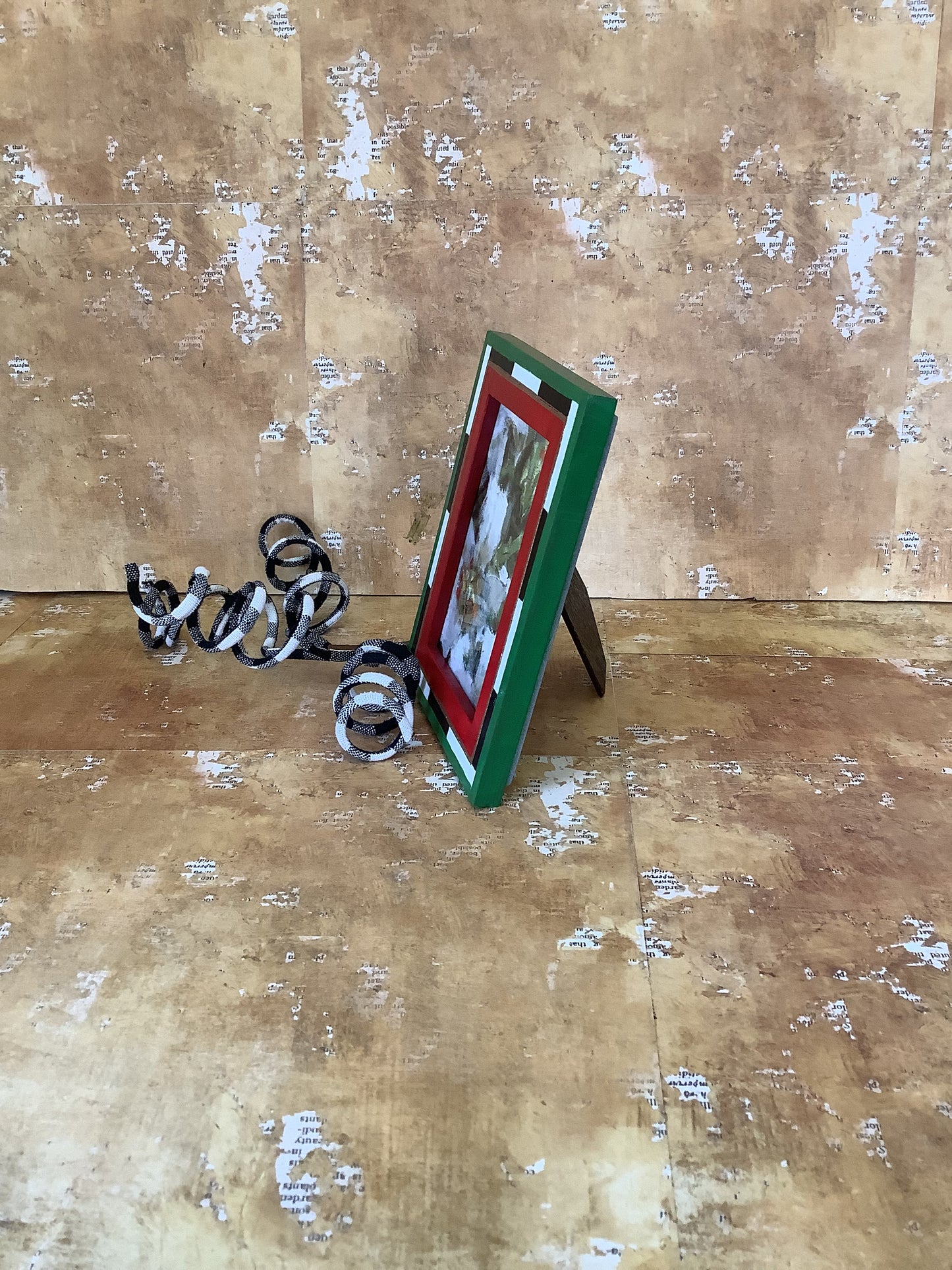 Frame with Red and Green Trim
