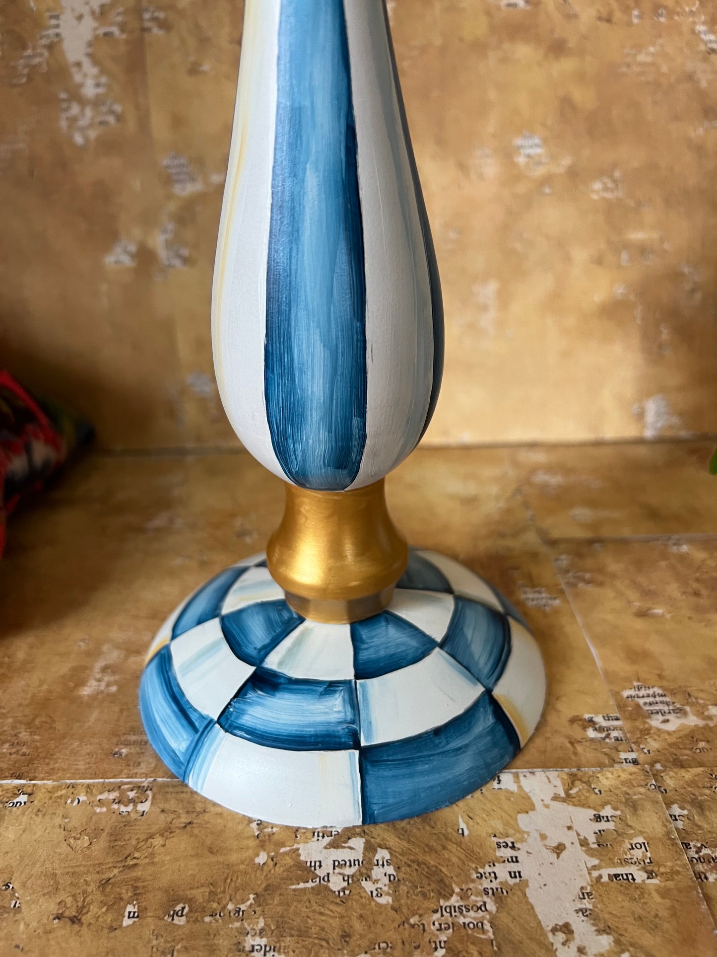 Blue and White Candle Holders