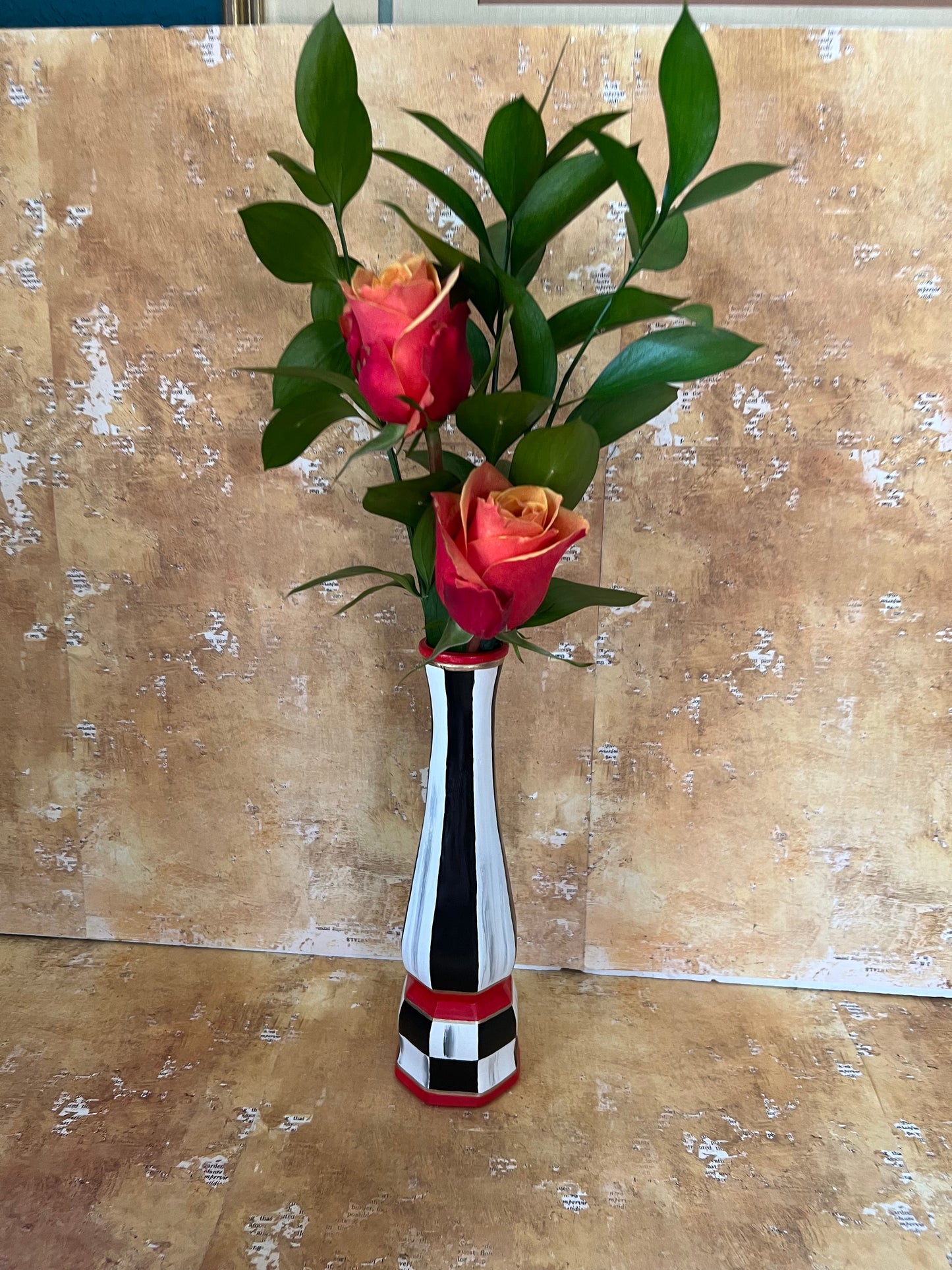 Red Banded Vase