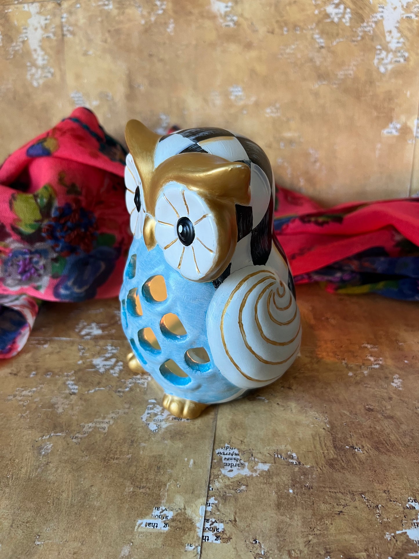 Glowing Ceramic Owl