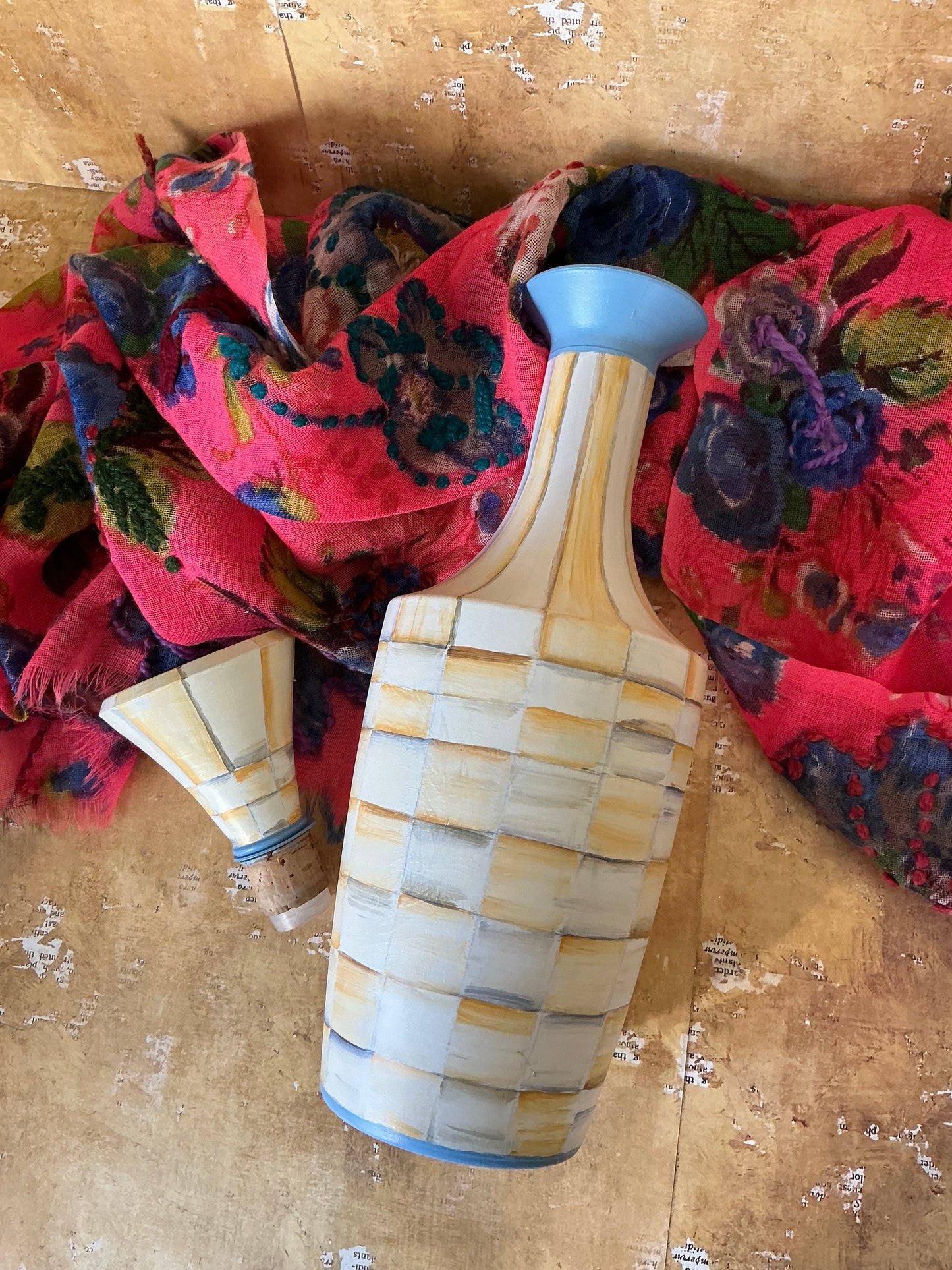 Decorative Parchment Decanter