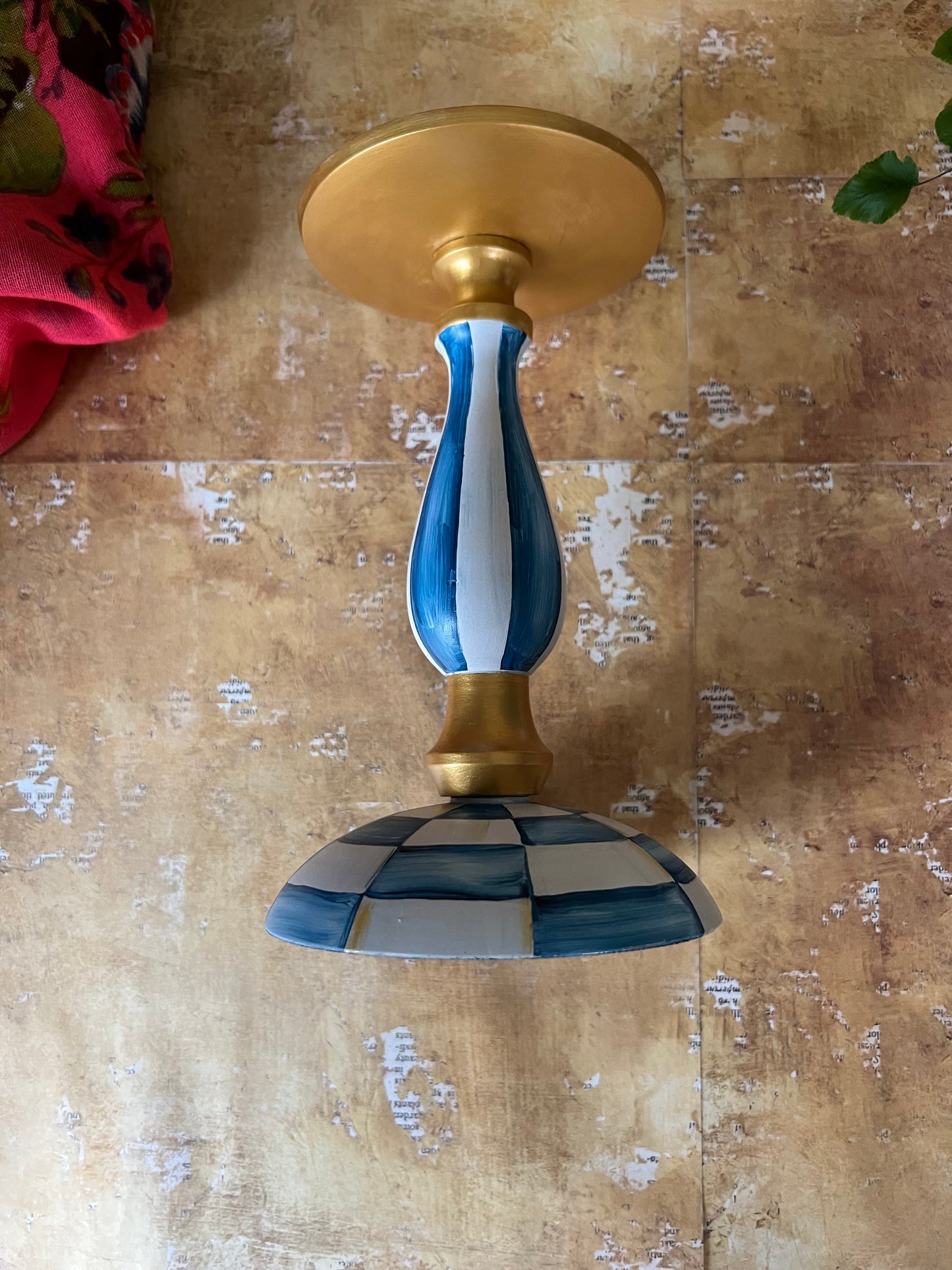 Blue and White Candle Holders