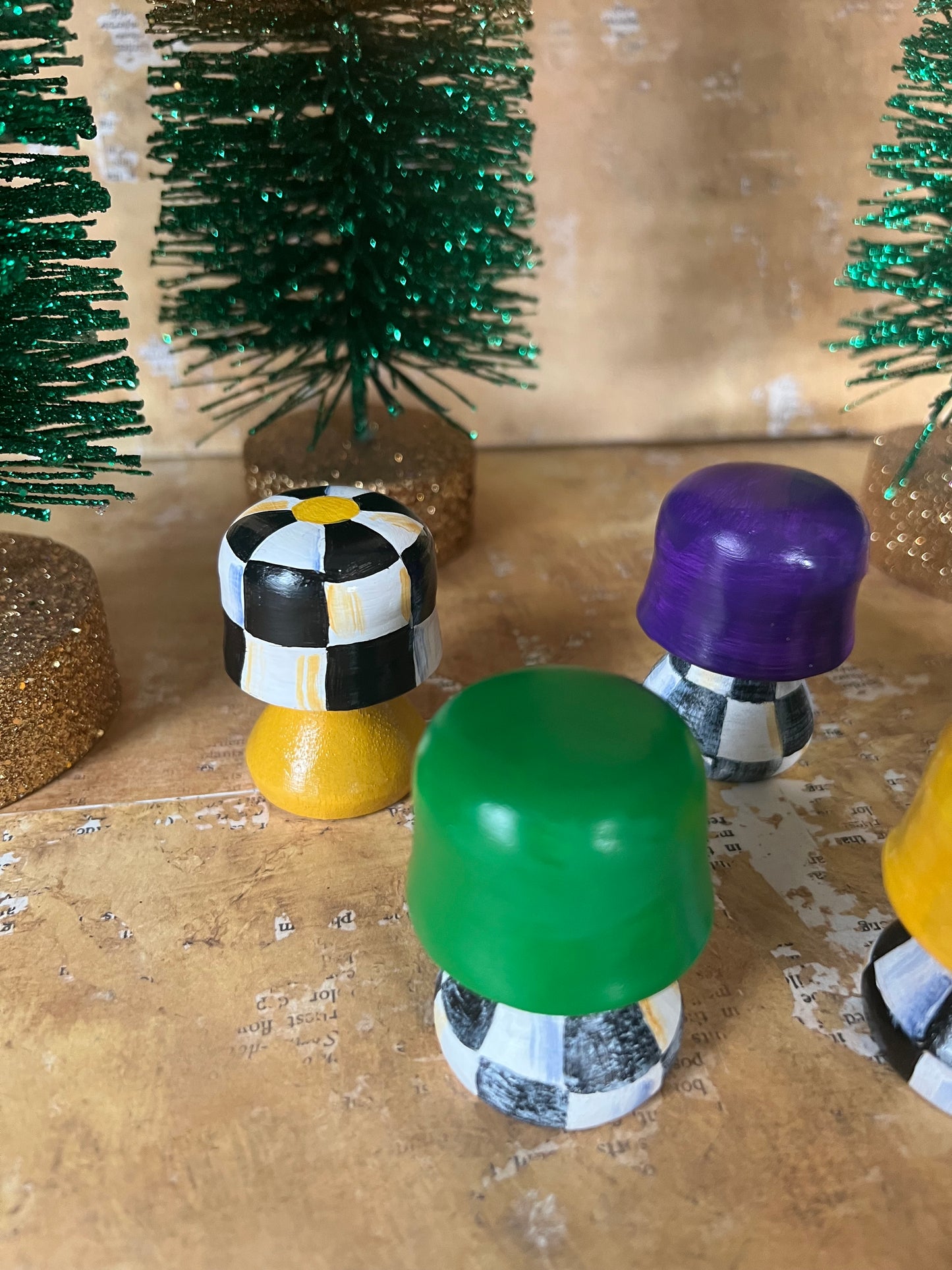 Mardi Gras Mini Mushrooms
