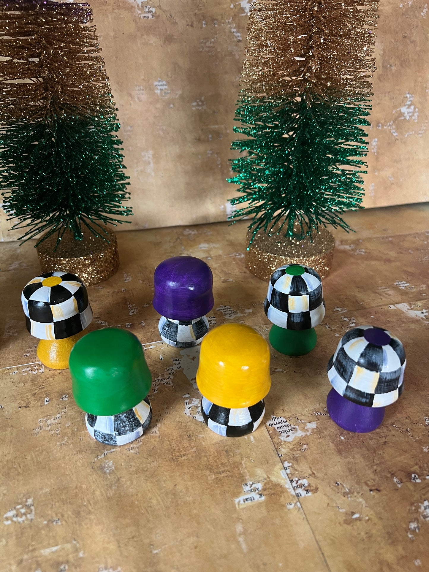 Mardi Gras Mini Mushrooms