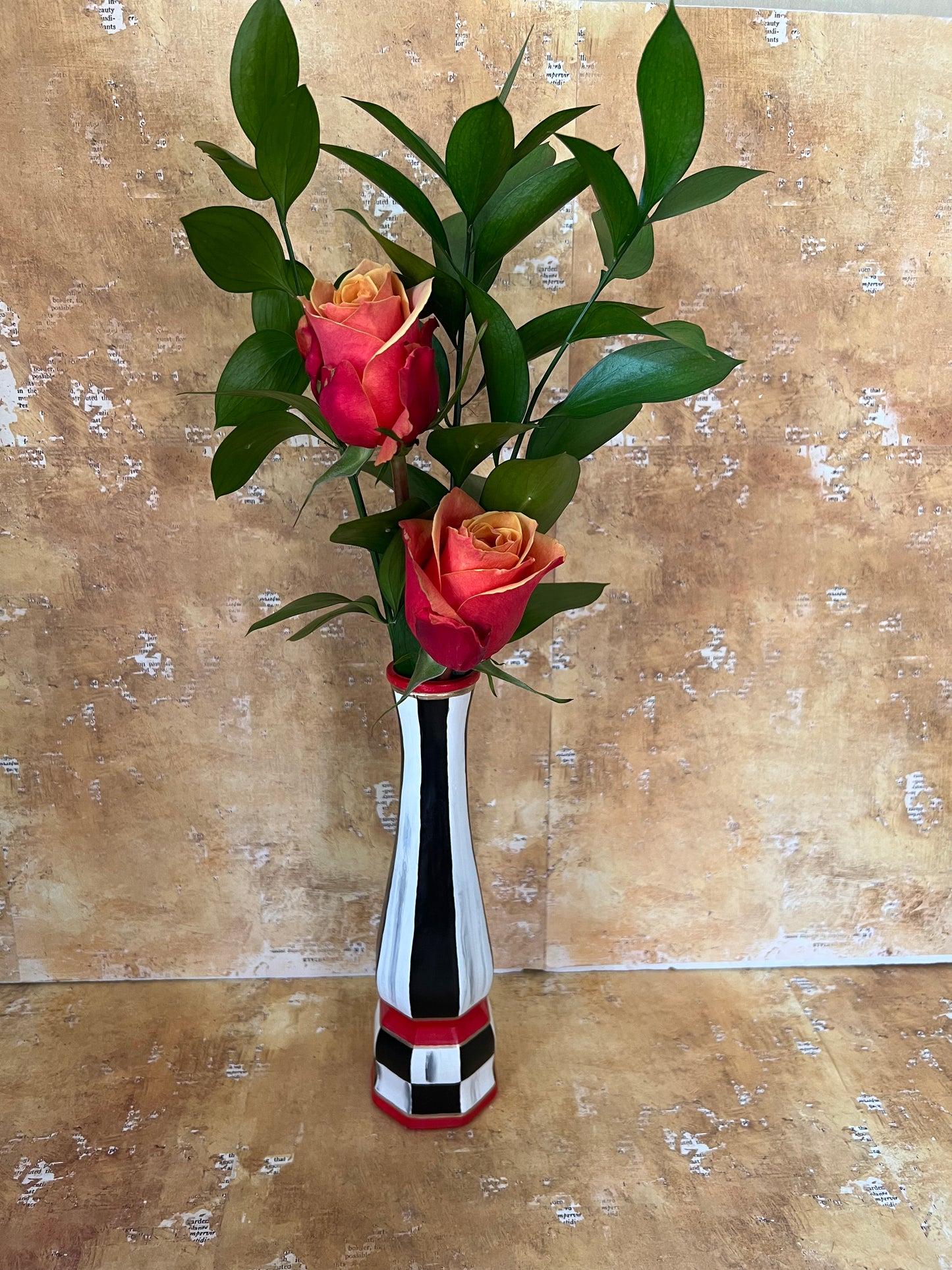Red Banded Vase