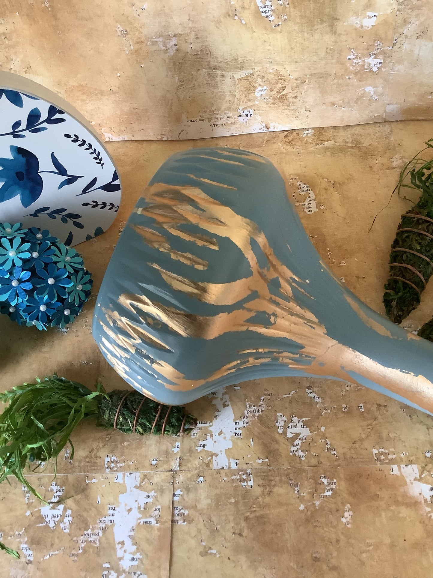 Gold Foil Teardrop Vase