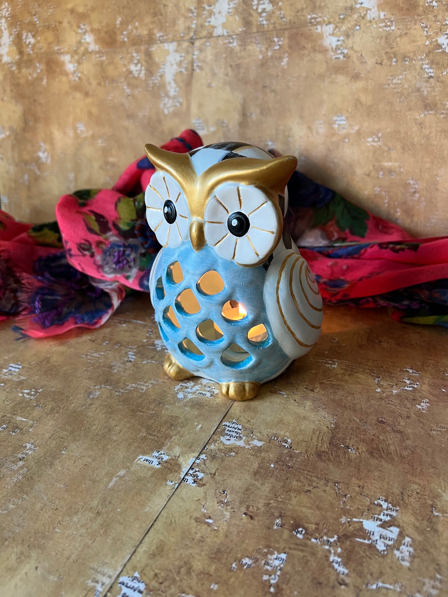 Glowing Ceramic Owl
