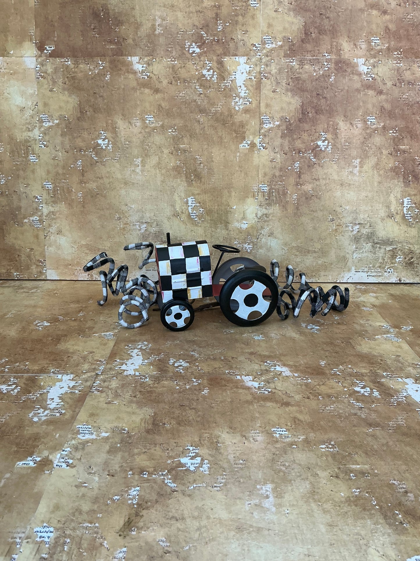Metal Tractor Figurine