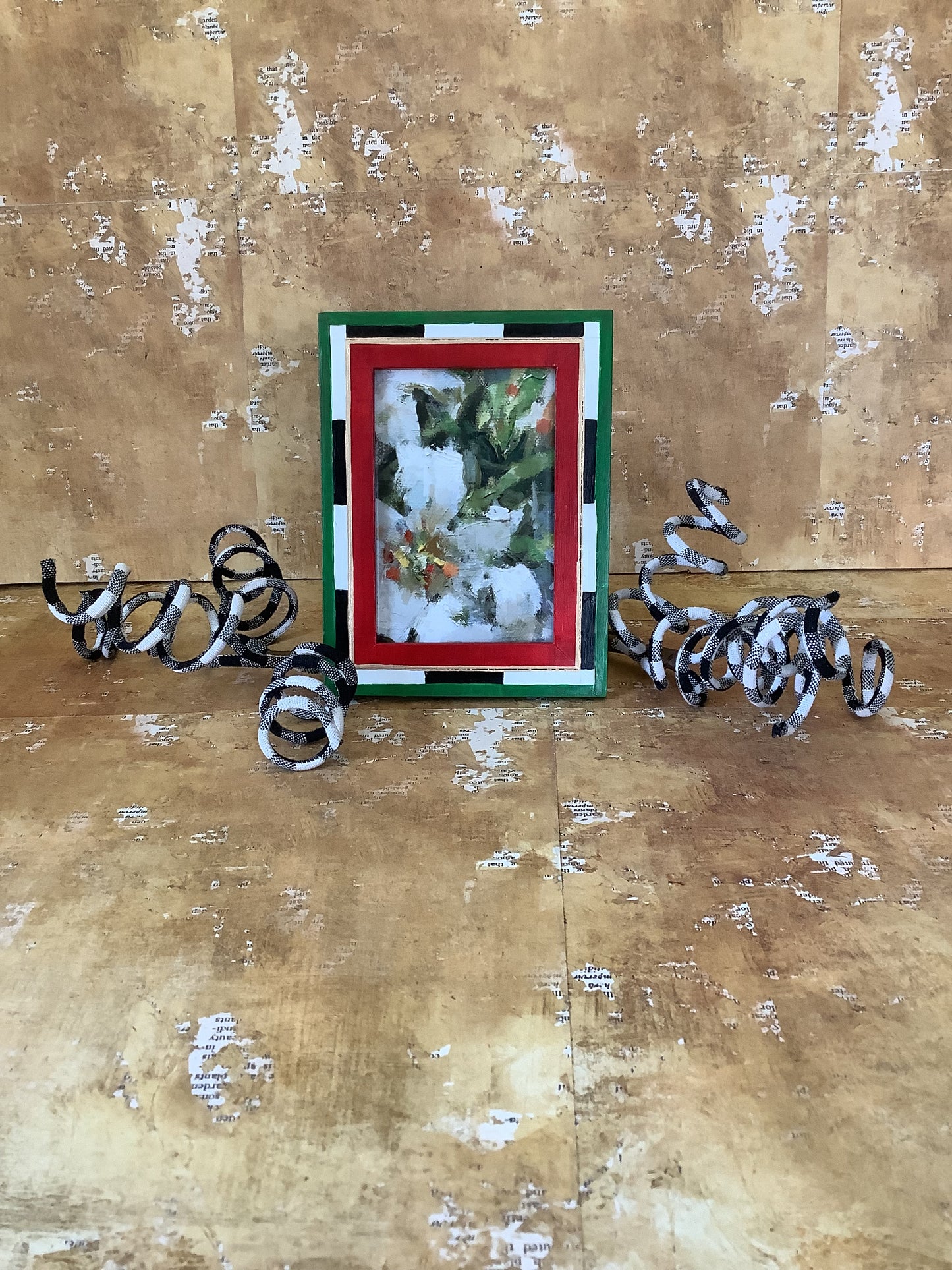 Frame with Red and Green Trim