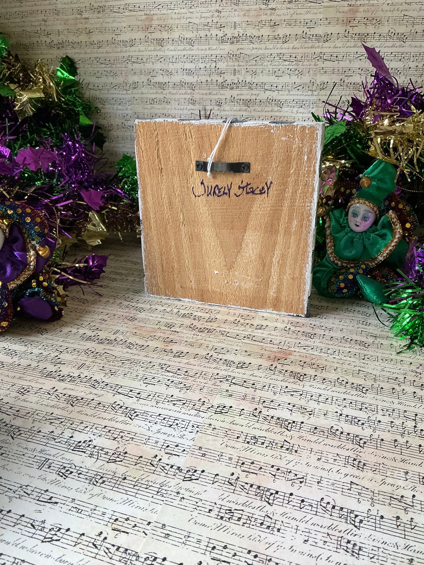 Mardi Gras Fleur de Lis Plaque