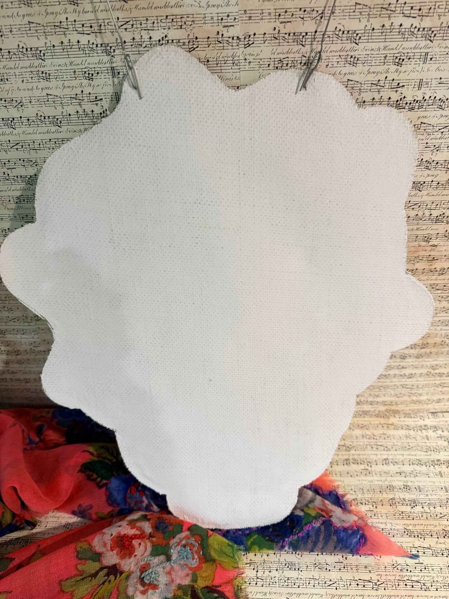 Hand Painted Burlap Door Hanger