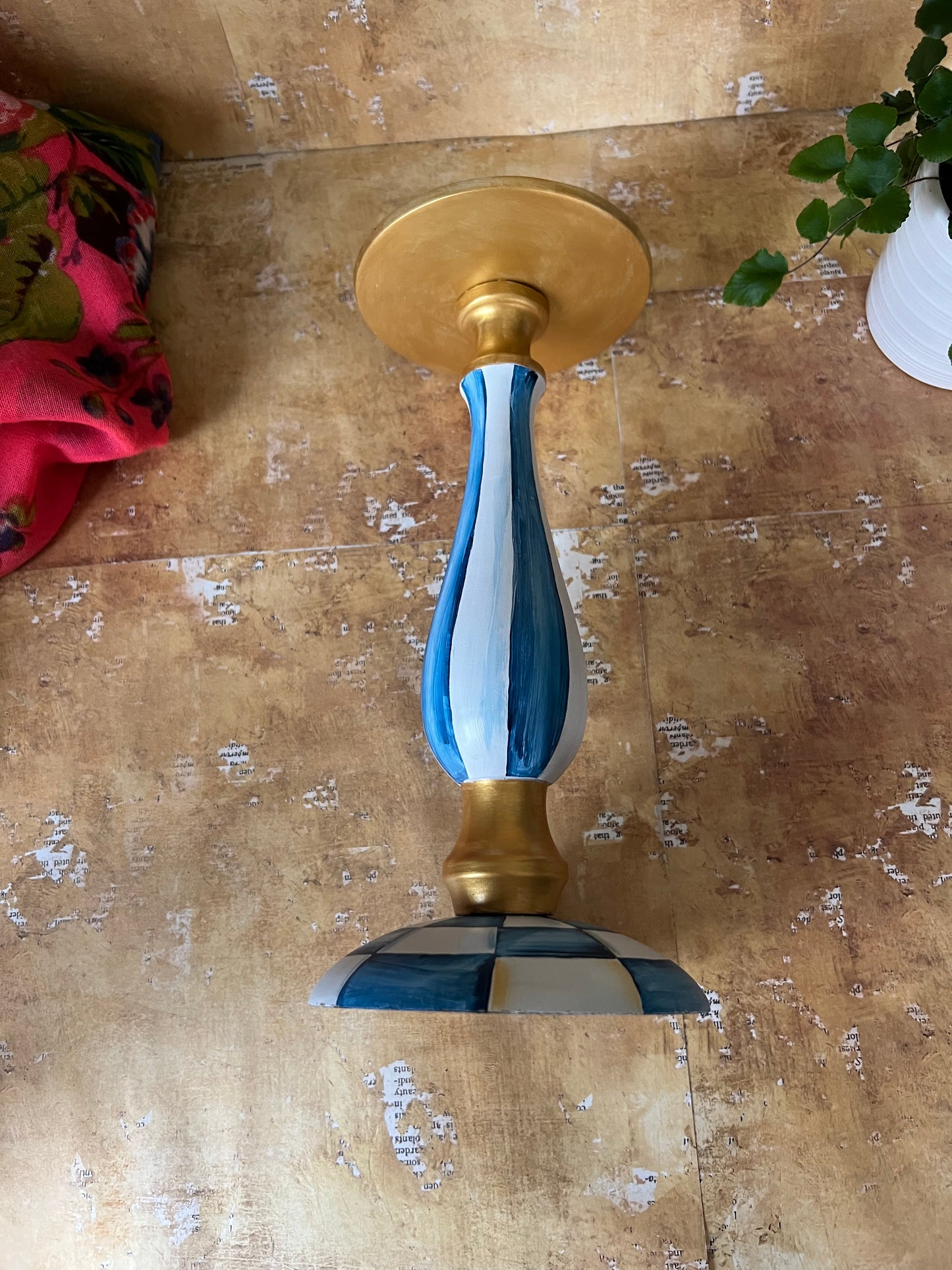 Blue and White Candle Holders