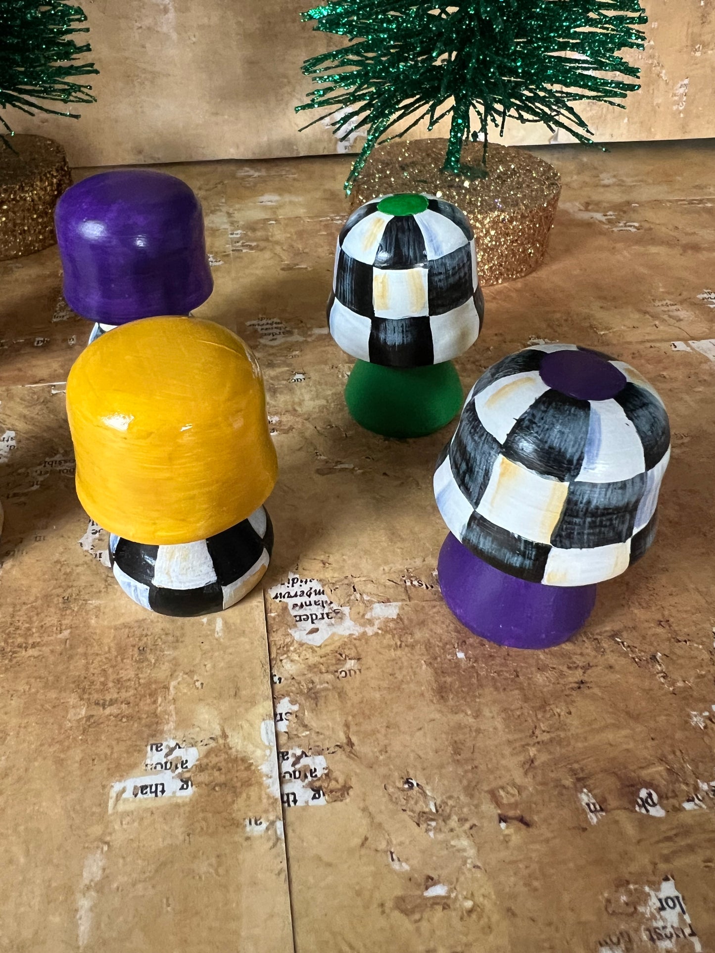Mardi Gras Mini Mushrooms