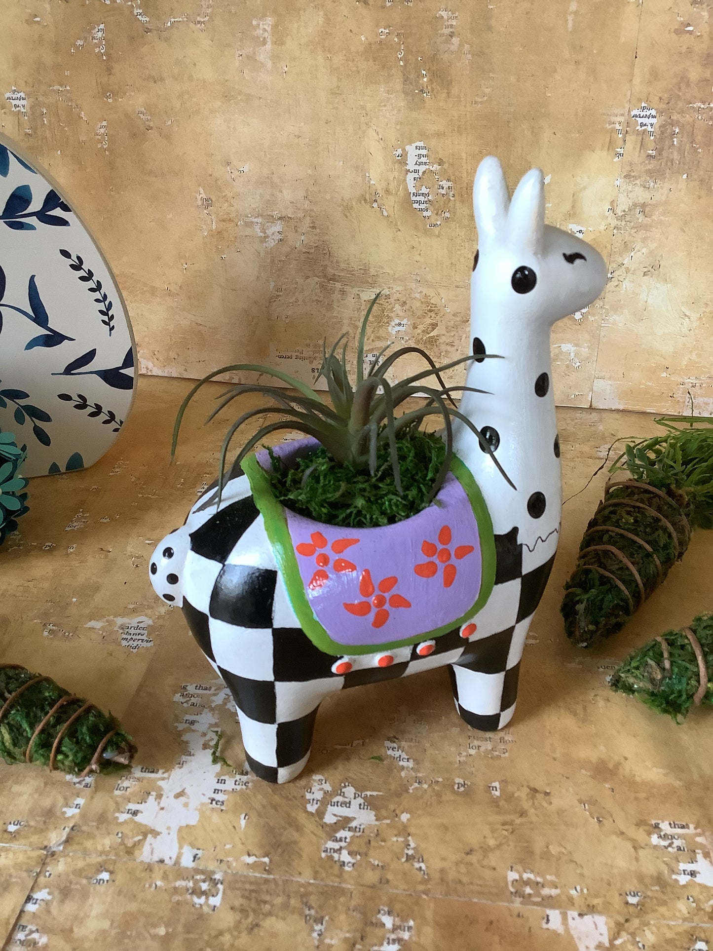 Llama Carry Your Faux Succulent
