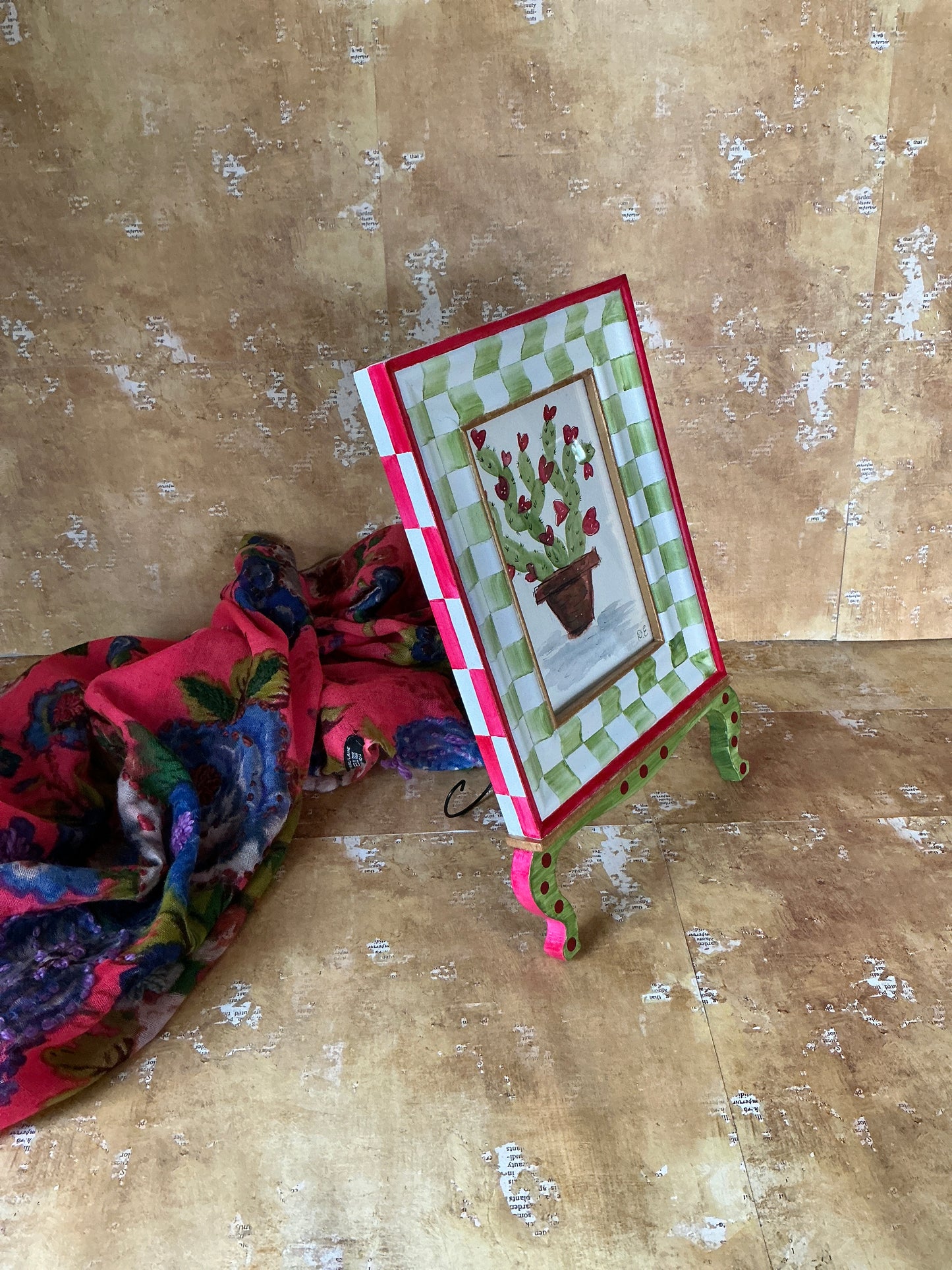 Cindy Lou Frame with Potted Heart Art