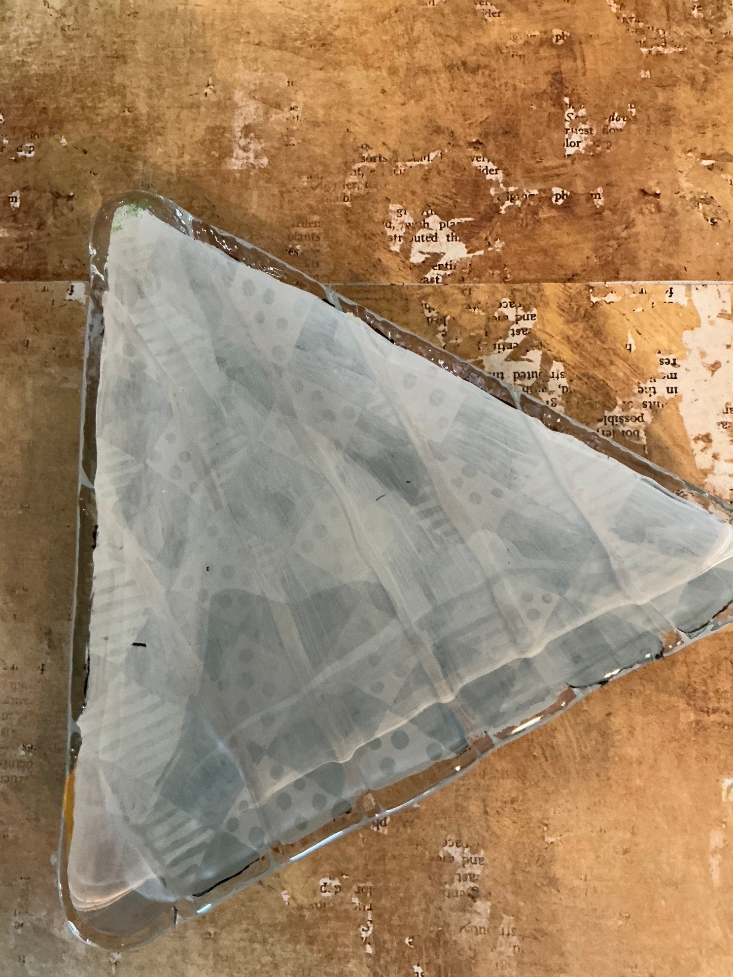 Hand Painted Glass Plaque/Dish