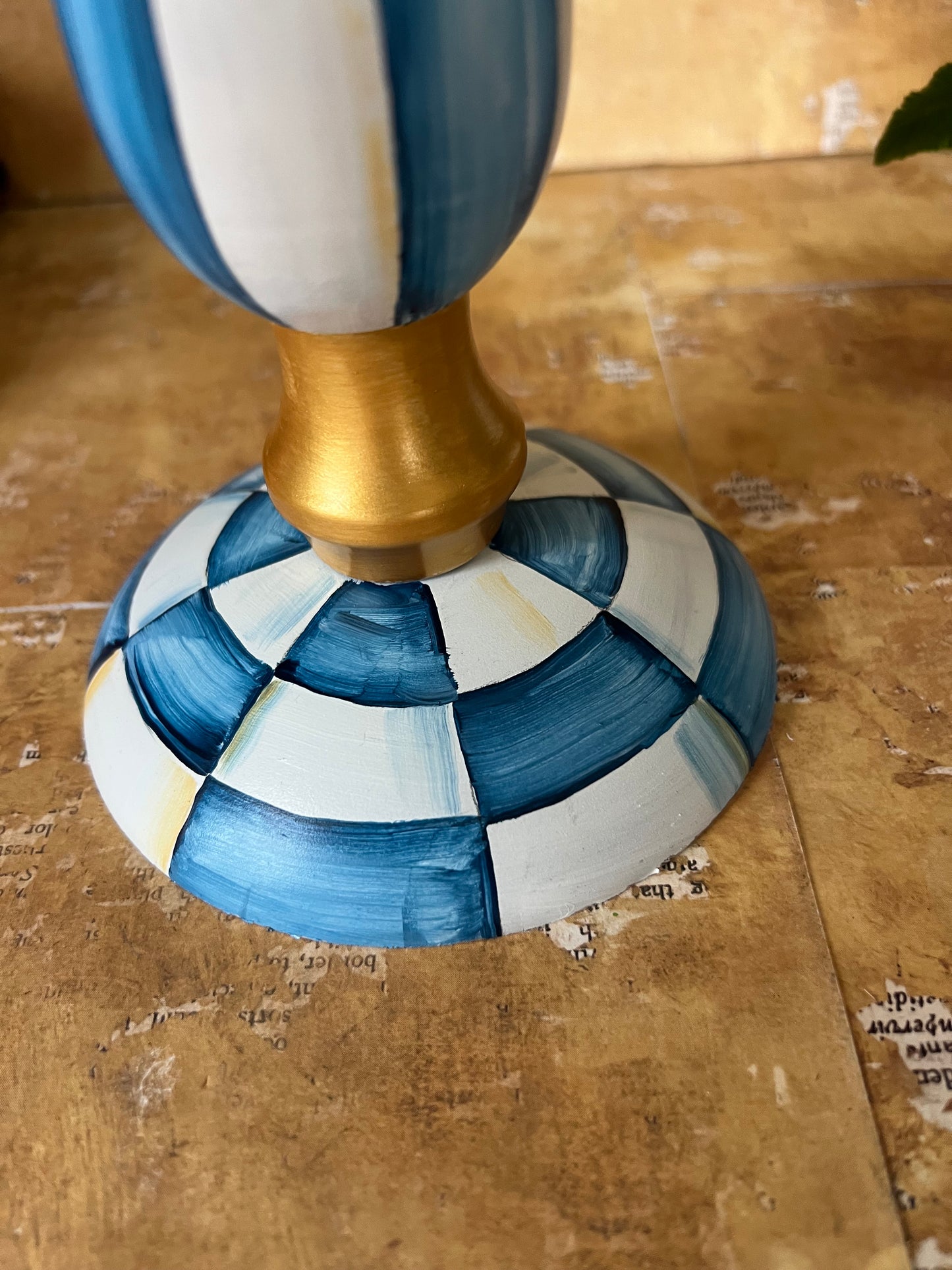 Blue and White Candle Holders