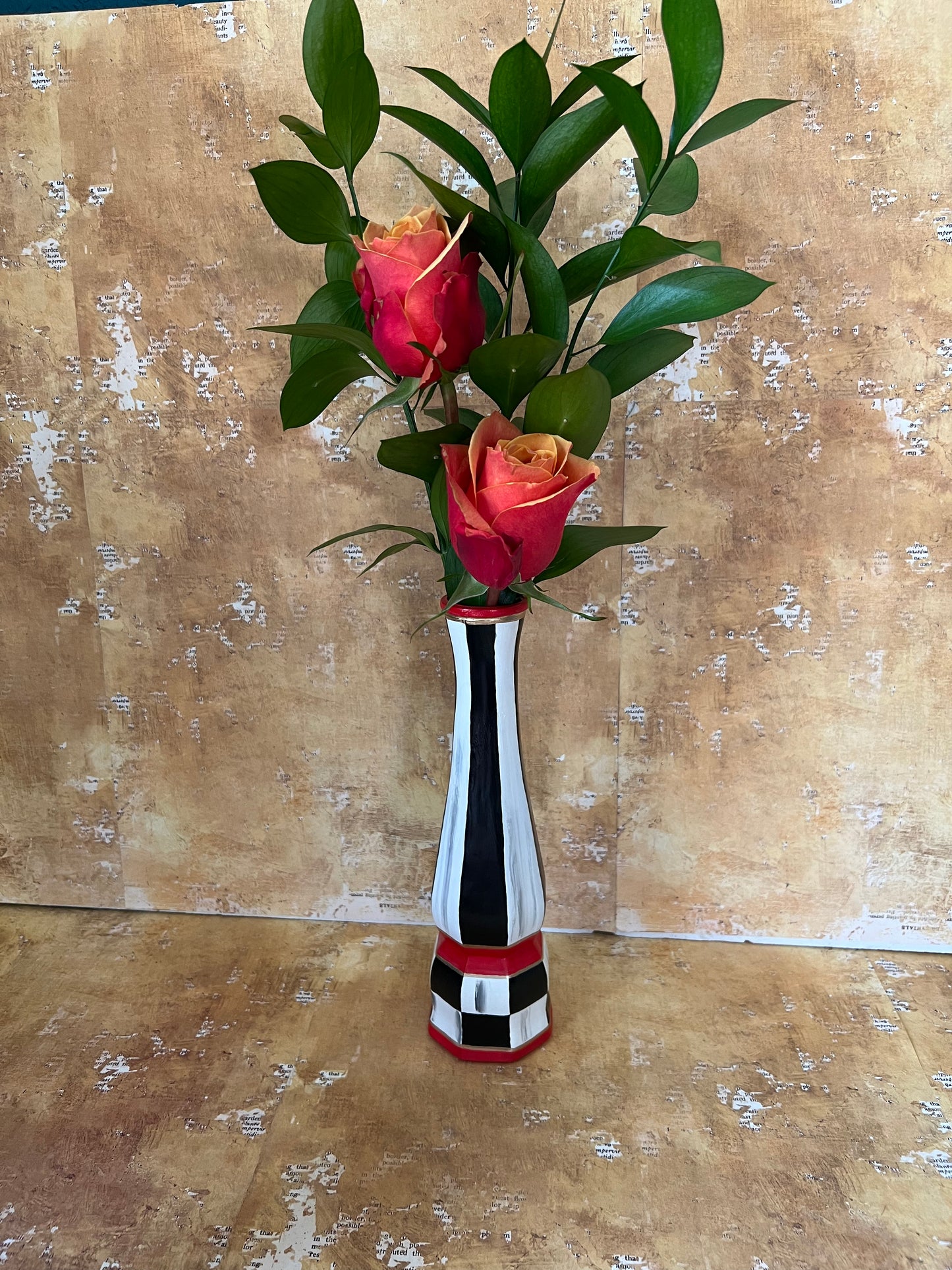 Red Banded Vase