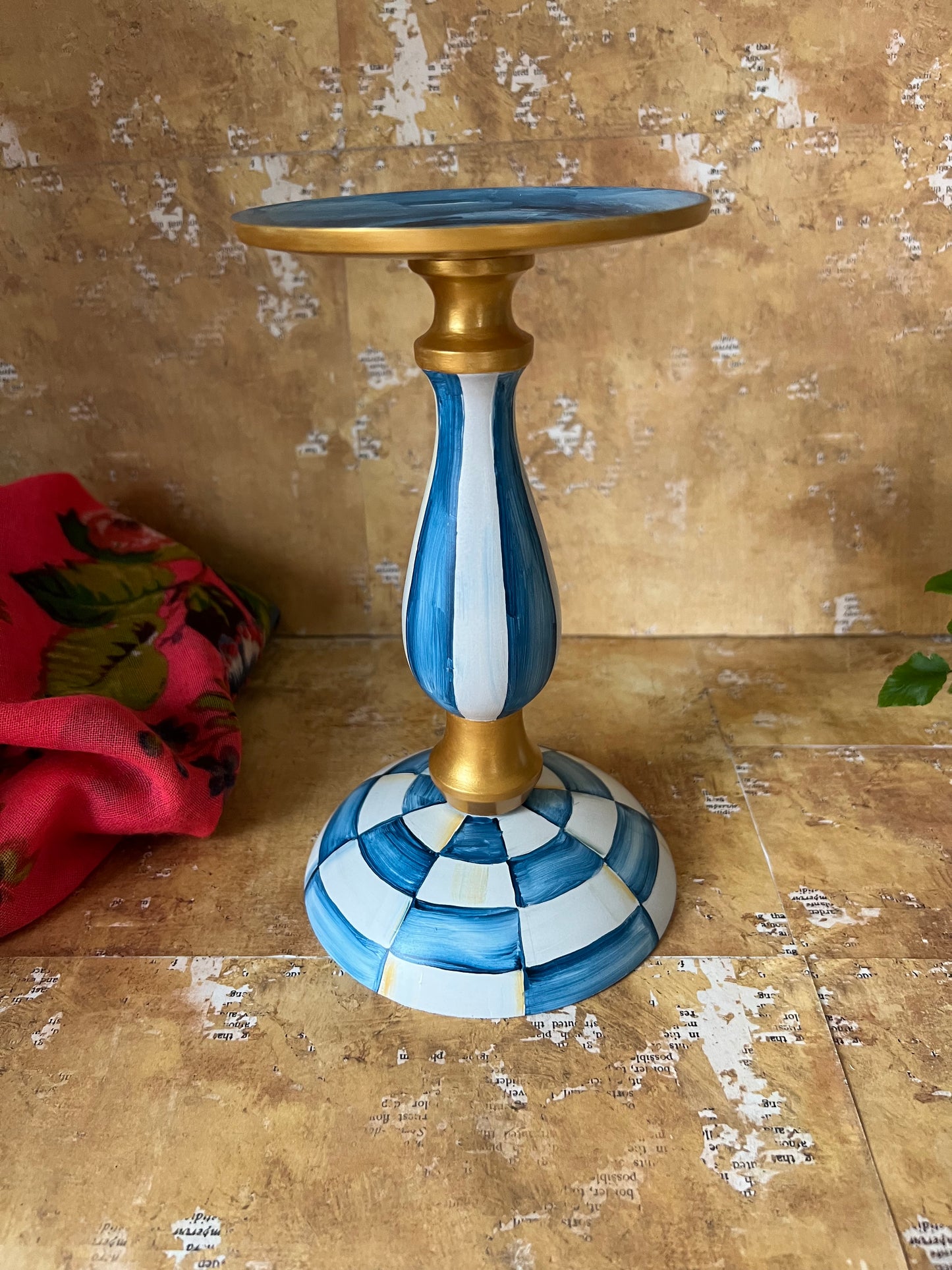 Blue and White Candle Holders