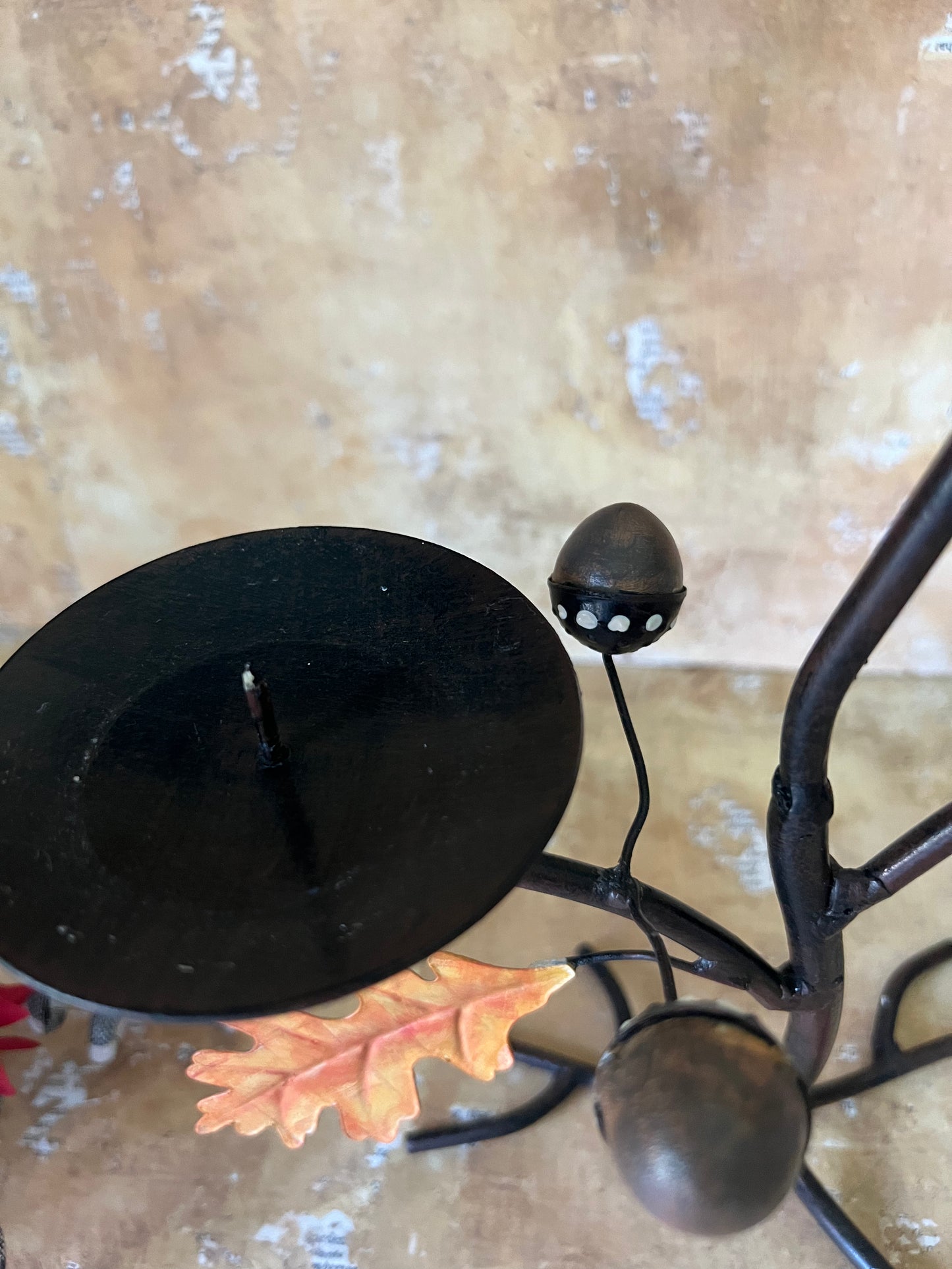 Leaf and Acorn Candleholder