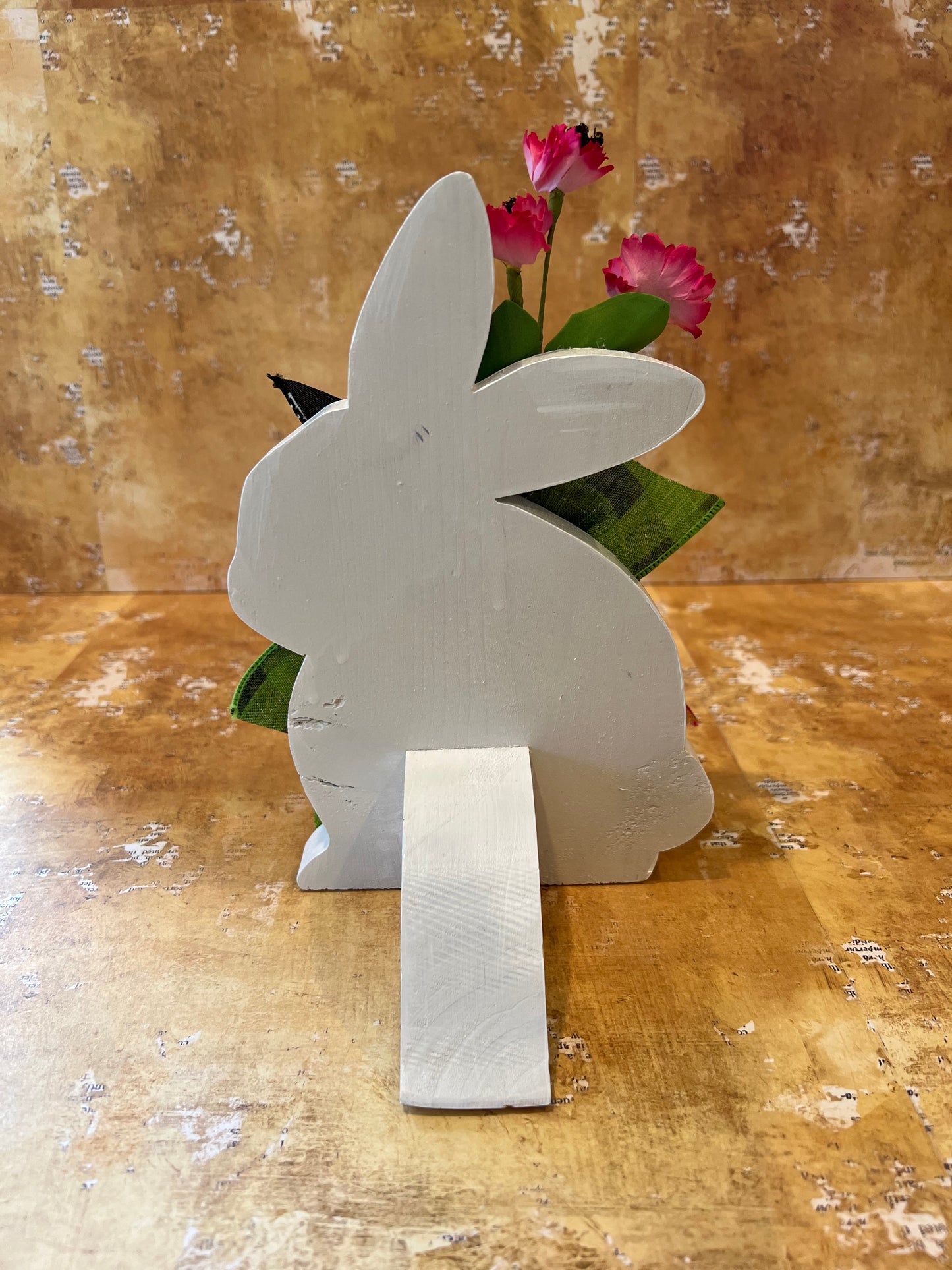 Polka dot bunny with bow