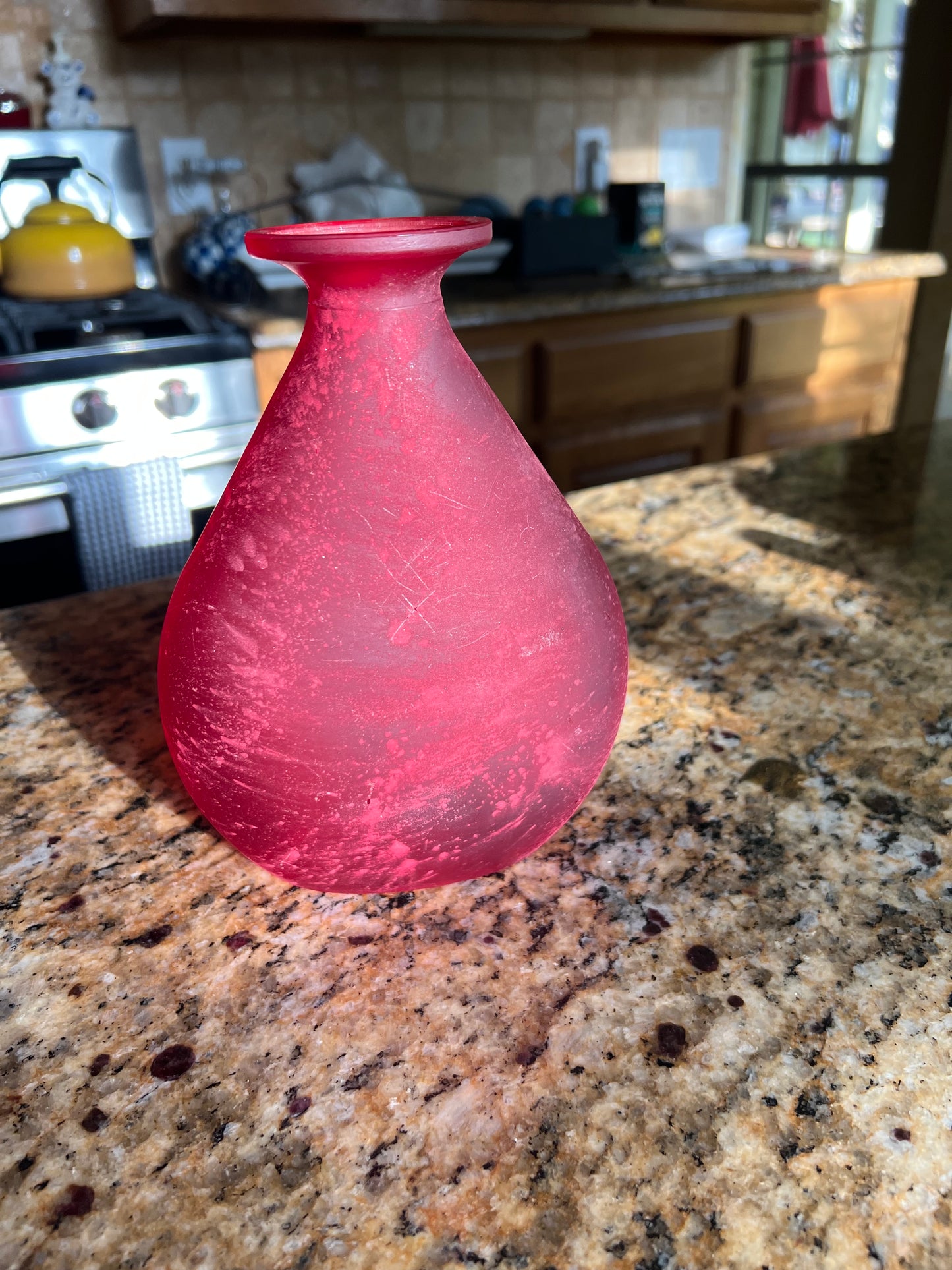 Vase with tartan plaid