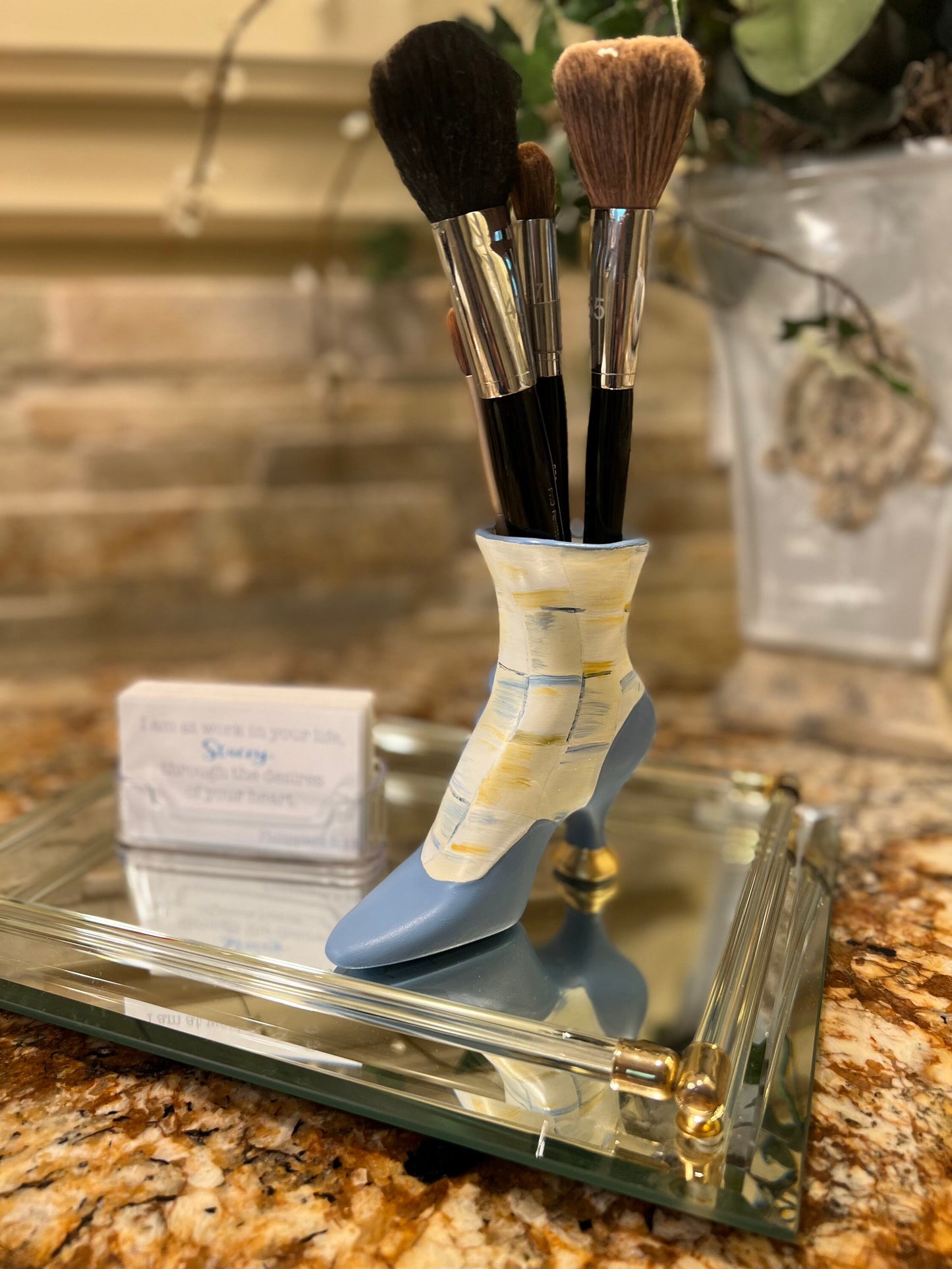 Whimsical Victorian Boot Vase/Figurine