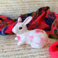 Pink Checked and Floral Bunny