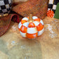 Orange and White Checkered Pumpkin