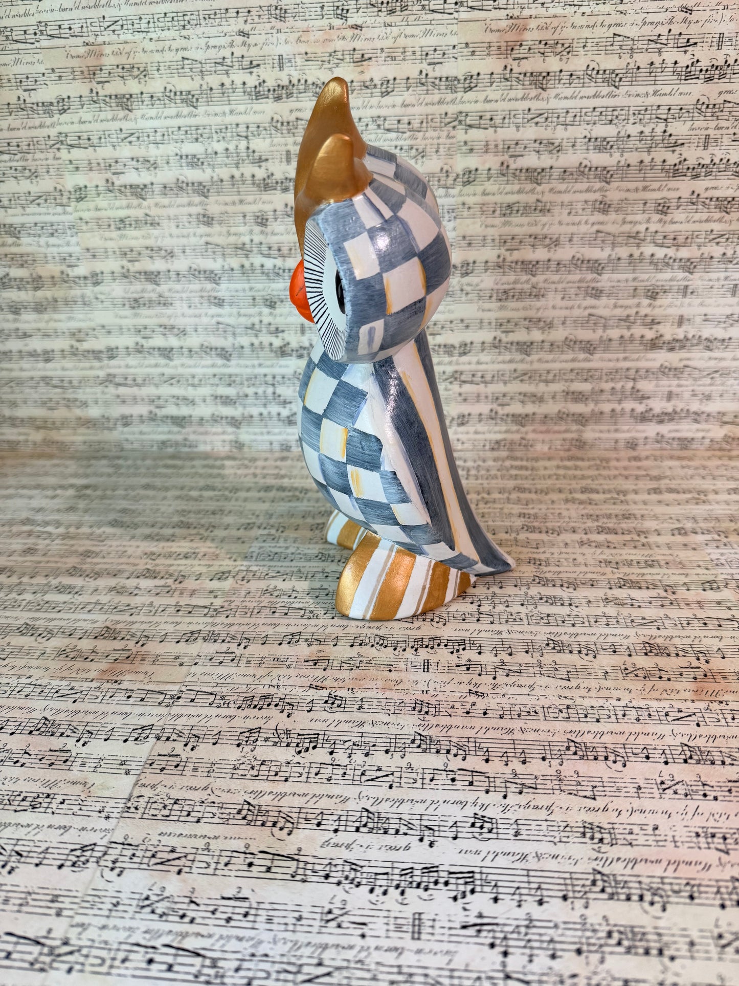 Big-Eyed Owl Figurine