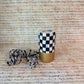 Checkered Marble Tea Light Candle Holder