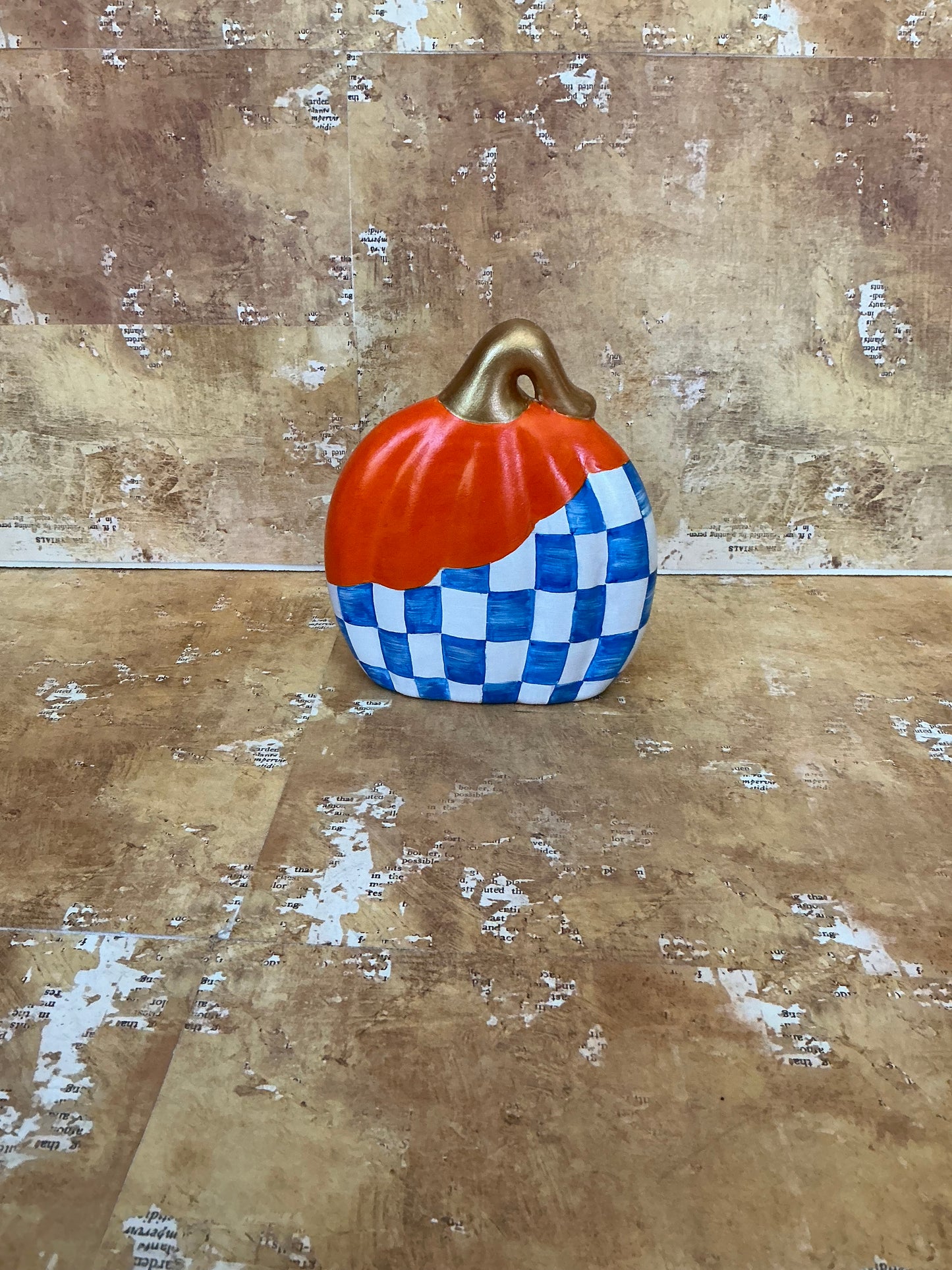 Blue, White and Orange Pumpkins