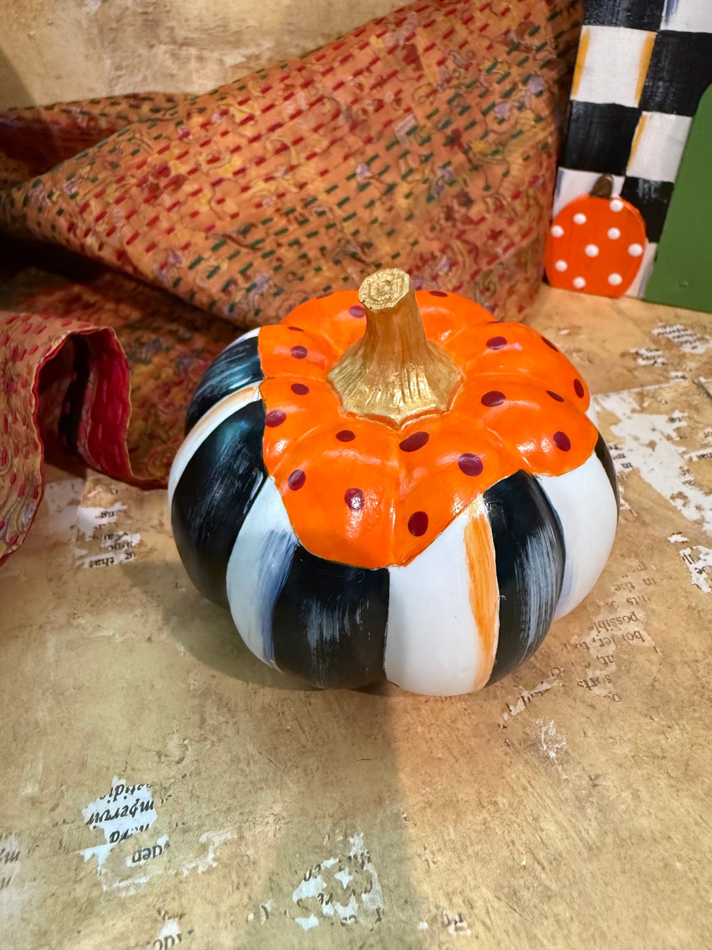 Frosted 3” Ceramic Pumpkin