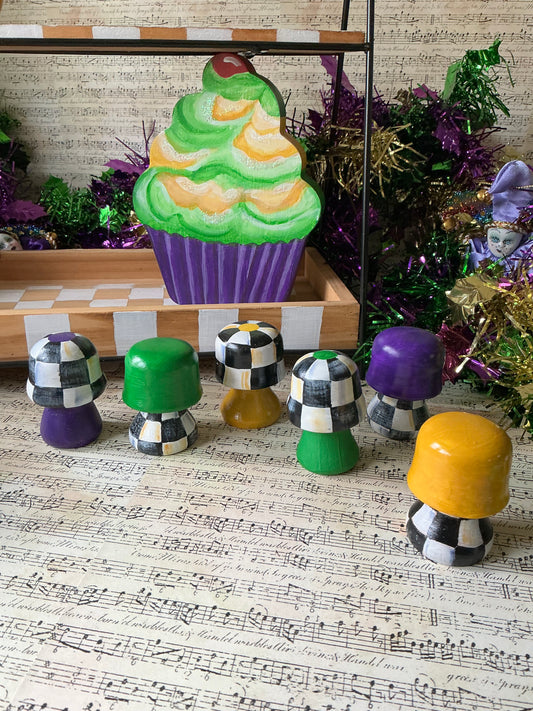Mardi Gras Mini Mushrooms