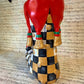 Checkered Elf Boot Vase