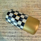 Checkered Marble Tea Light Candle Holder