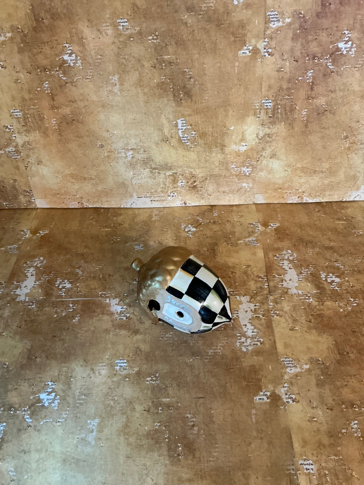 Hand Painted Checkered Acorn