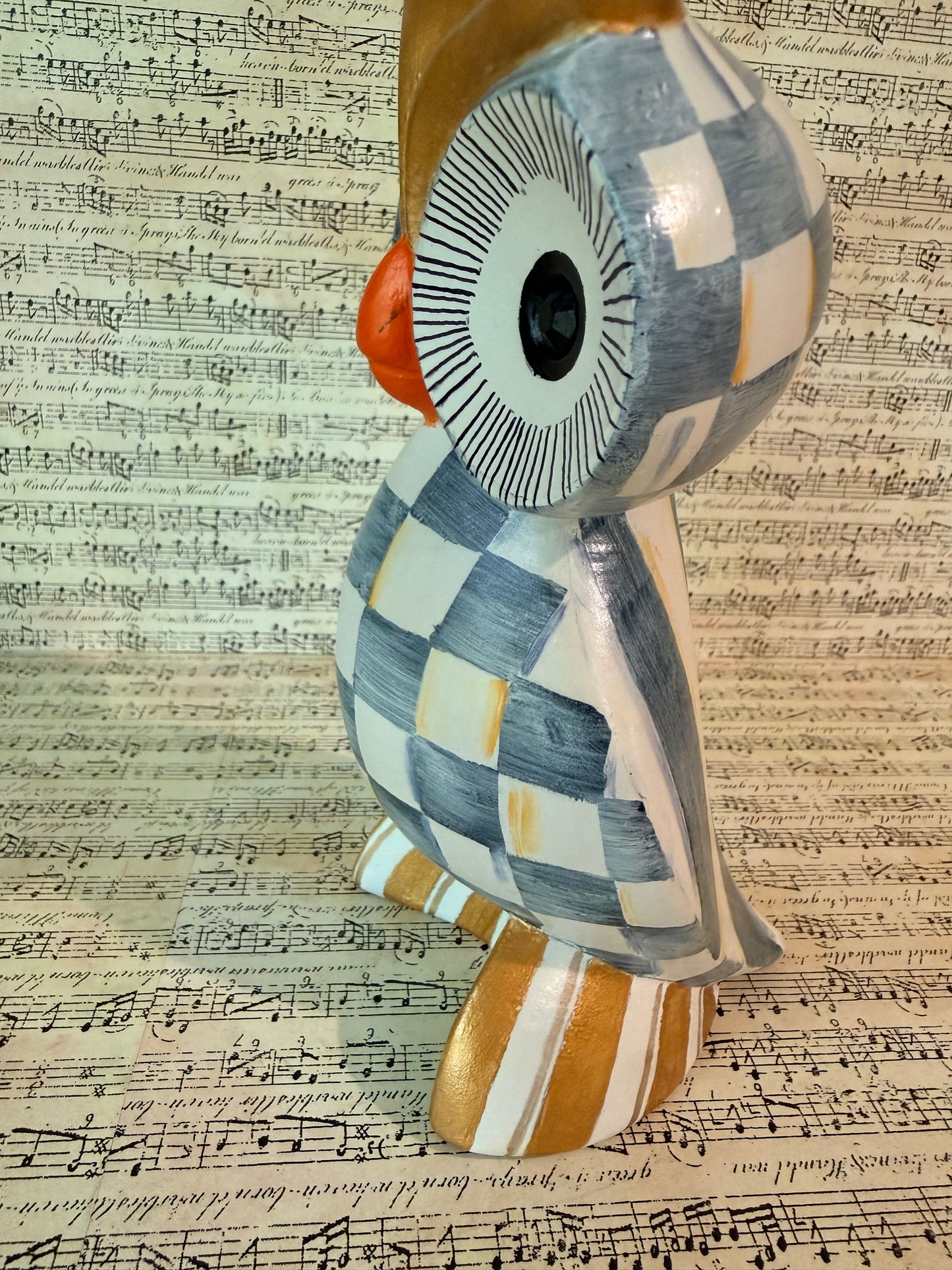 Big-Eyed Owl Figurine