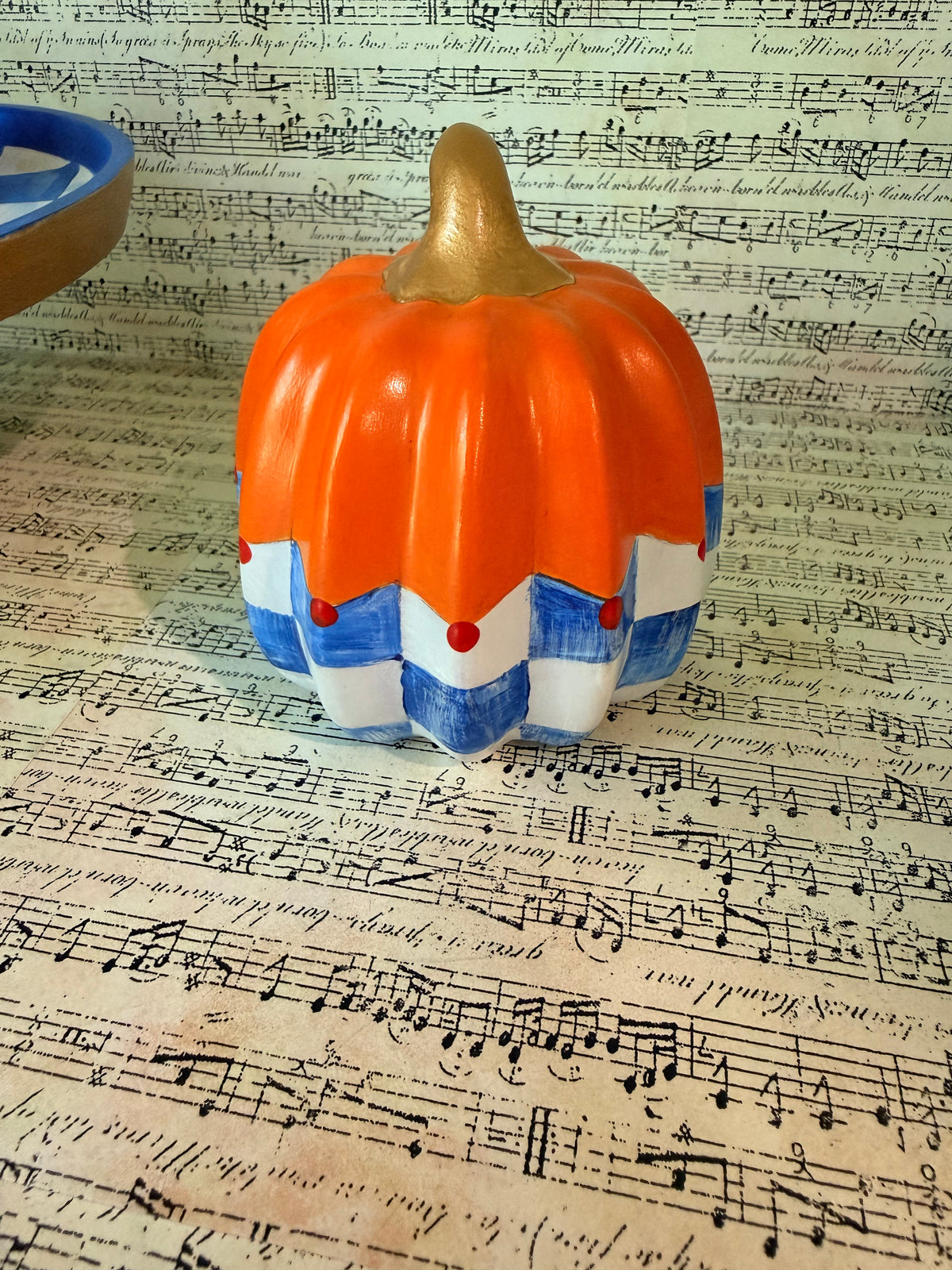 Blue & White Pumpkin