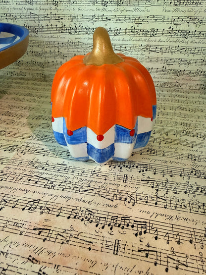 Blue & White Pumpkin
